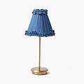 Blue Frilled Silk
