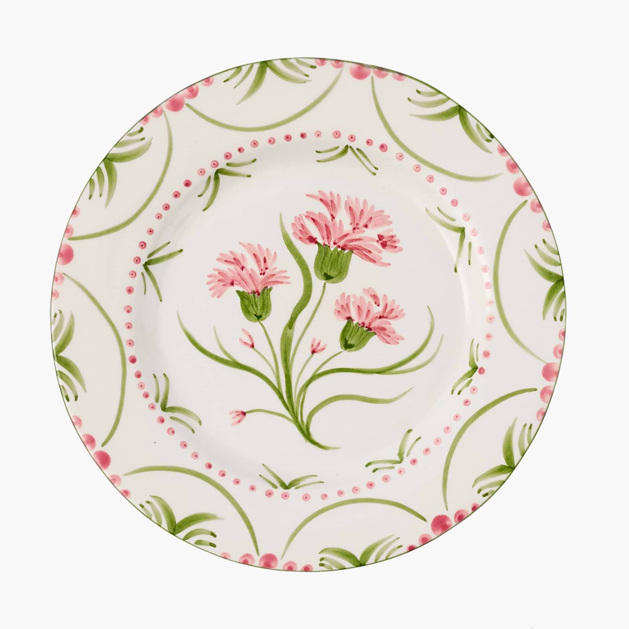 Pink & Green Santa Kristina Dinner Plate
