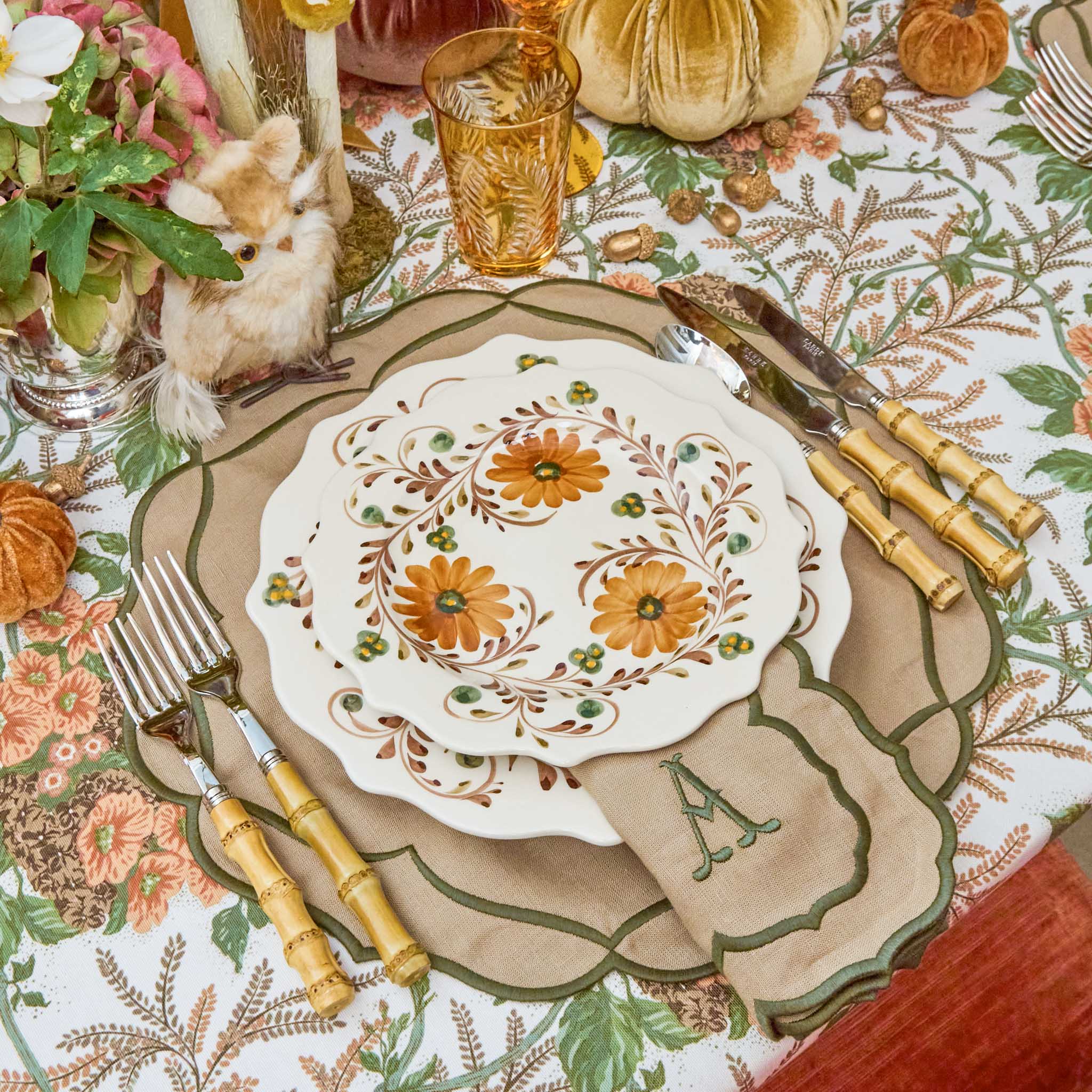 Autumn Flowers Starter Plate