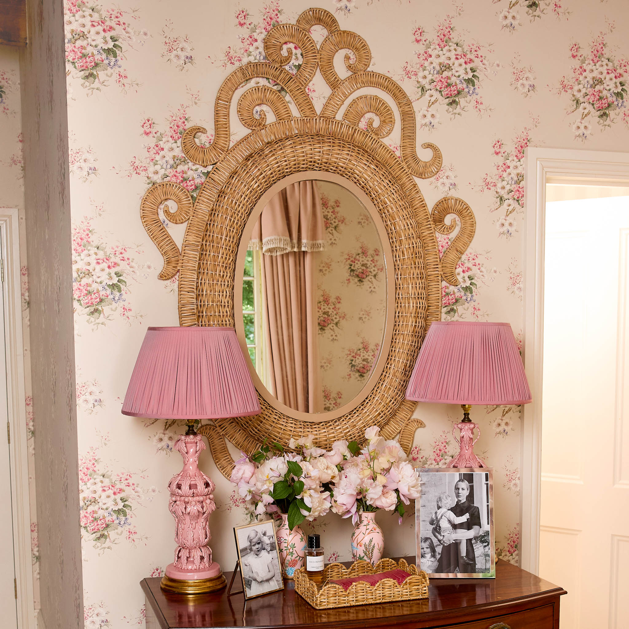 Oval Grand Rattan Mirror