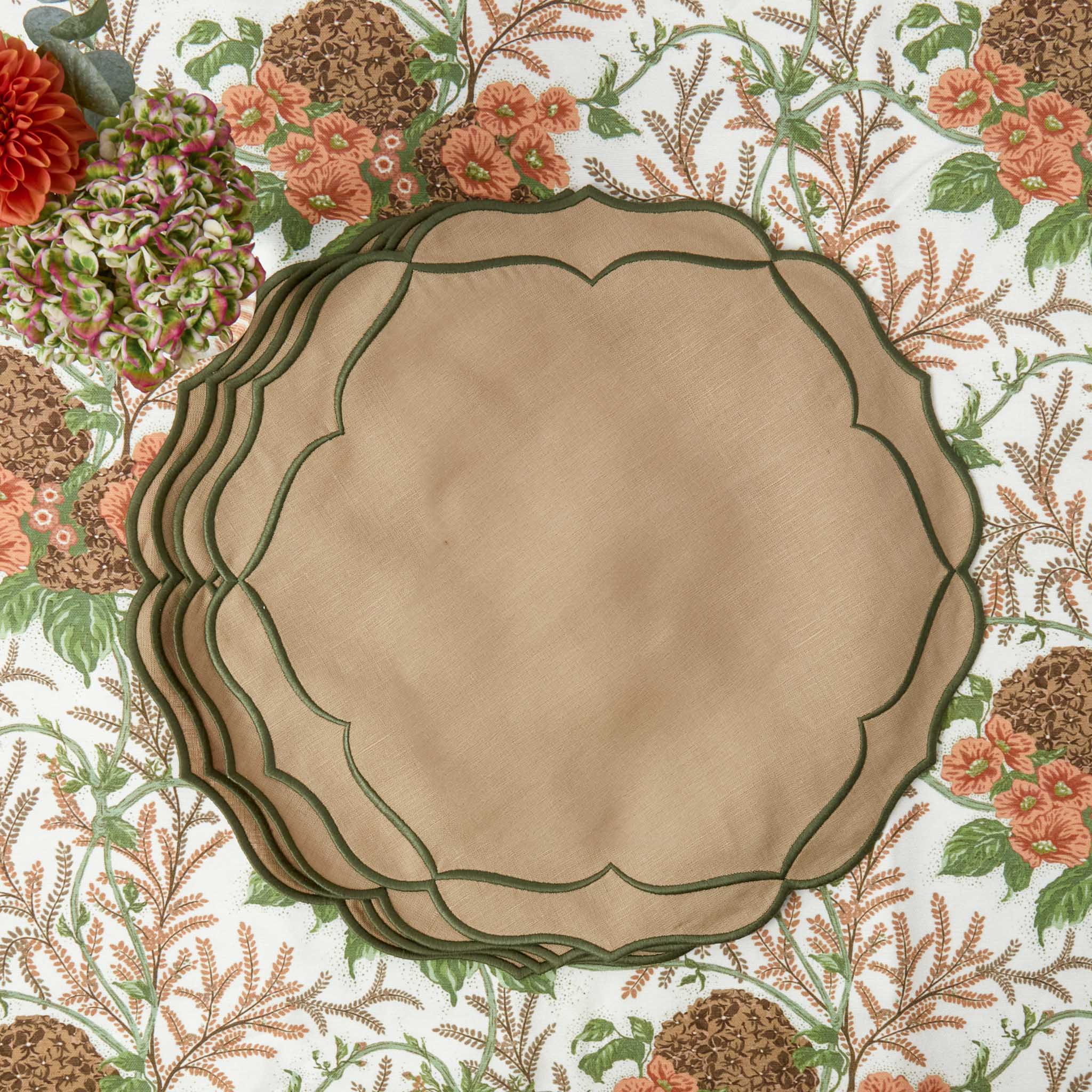 Sand & Green Sylvia Placemats (Set of 4)