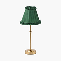 Forest Green Frilled Silk