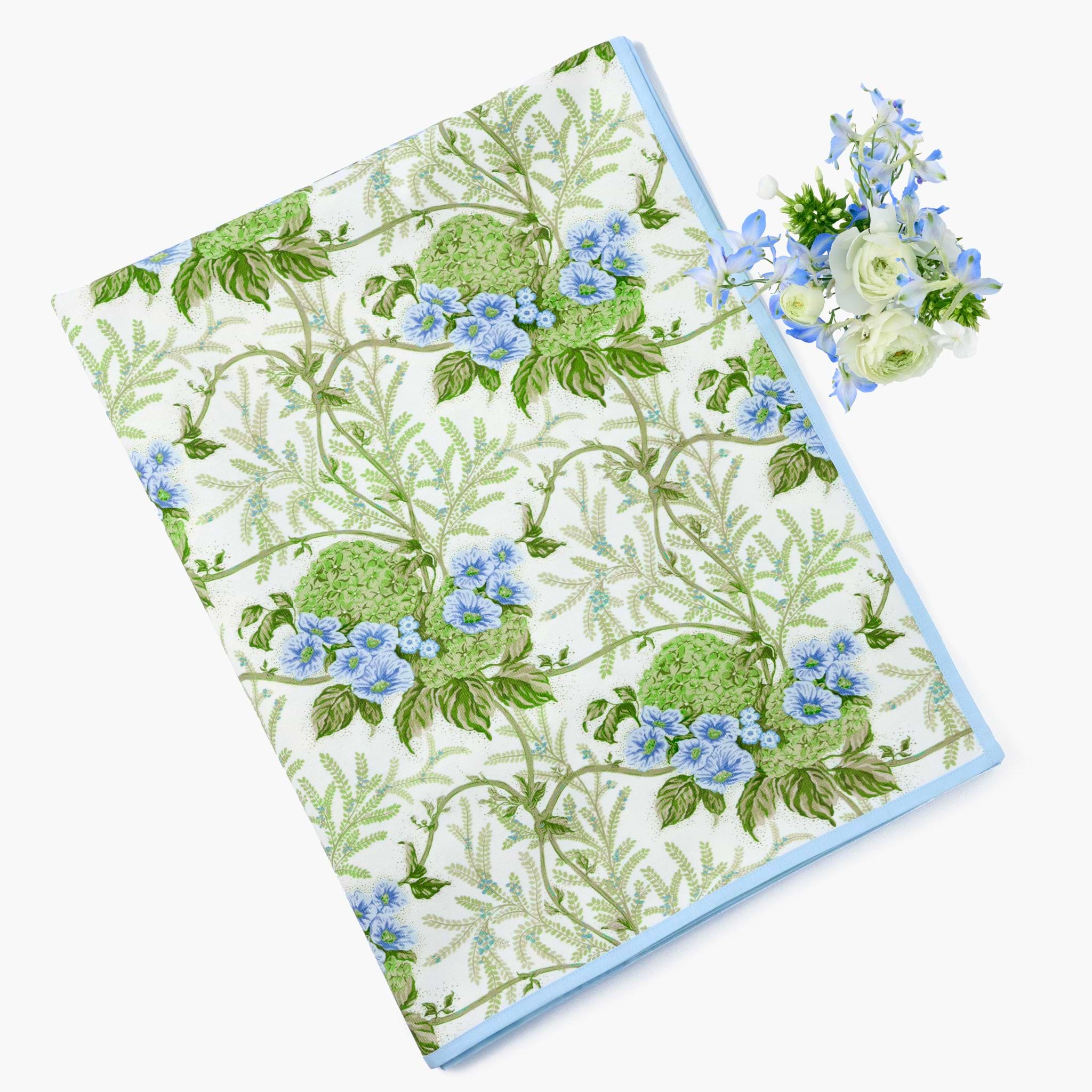 Green & Blue Lady Isabella's Garden Tablecloth