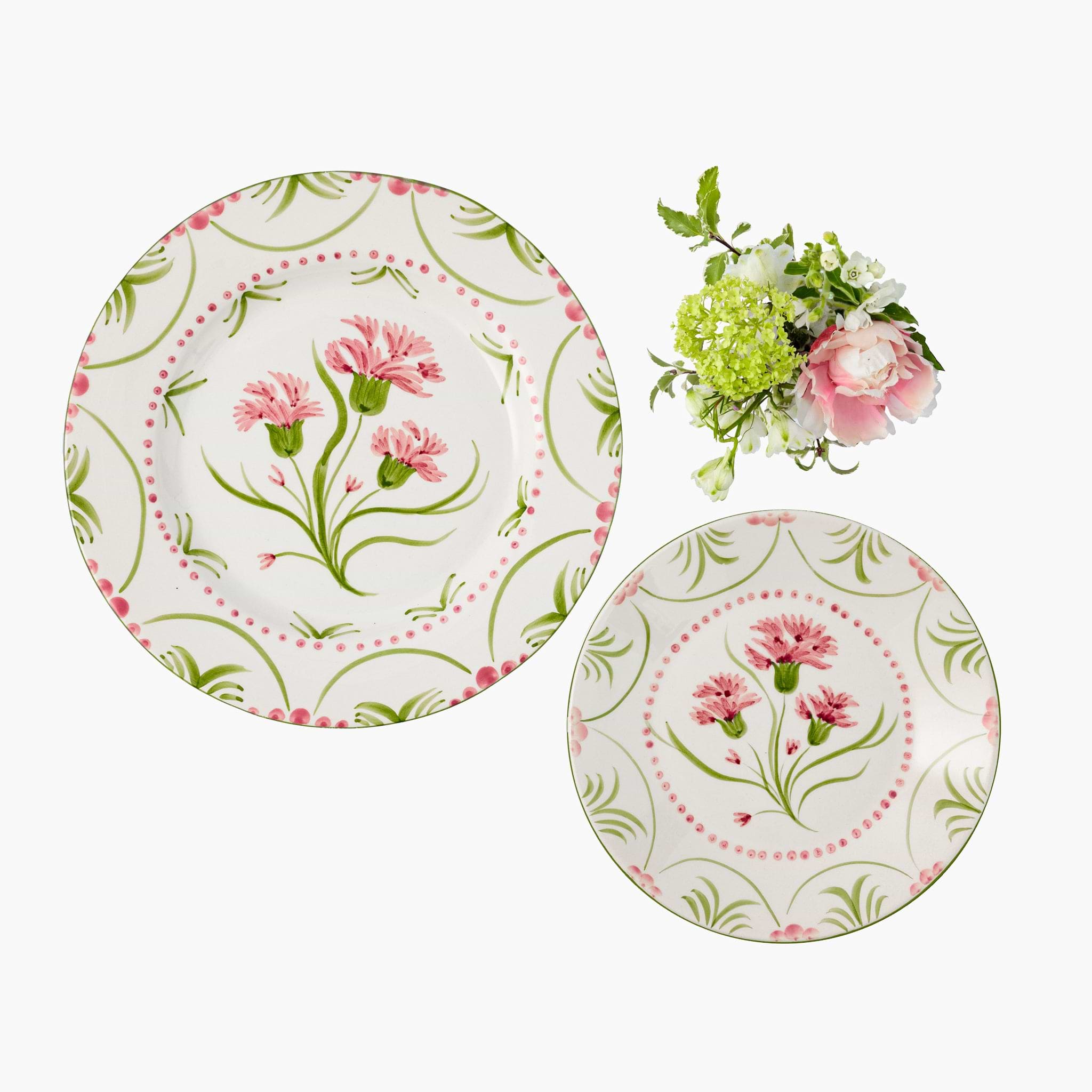 Pink & Green Santa Kristina Starter Plate