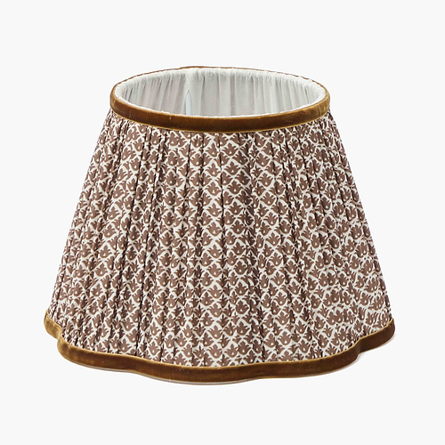UNIMASA Brown Lampshade – 22 Cm Round Polyester & Metal Table Lamp Cover (Spain)