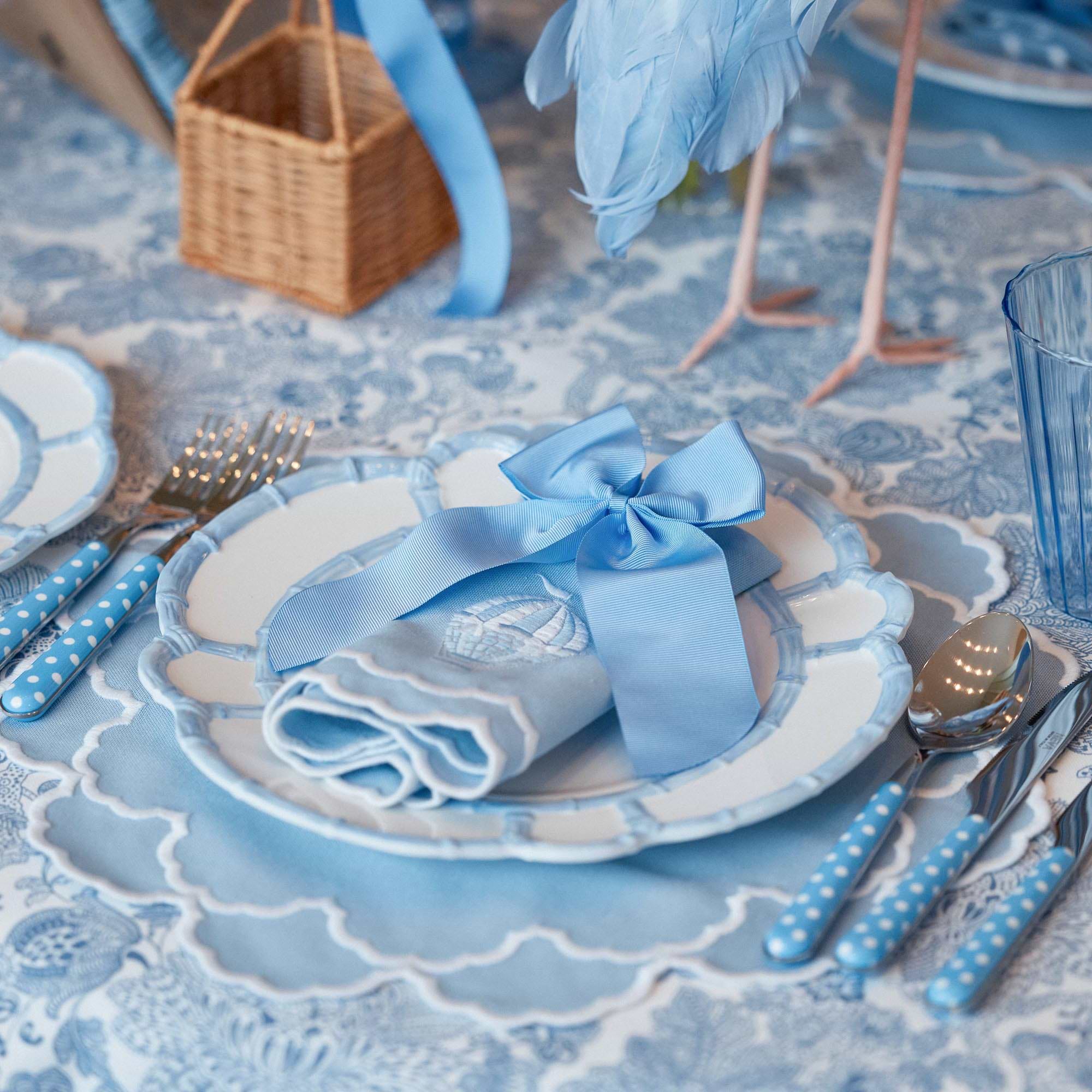 Nikki Hot Air Balloon Blue Napkins (Set of 4)