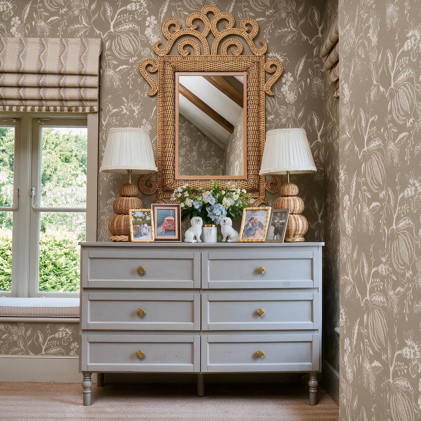 The Grand Rattan Mirror