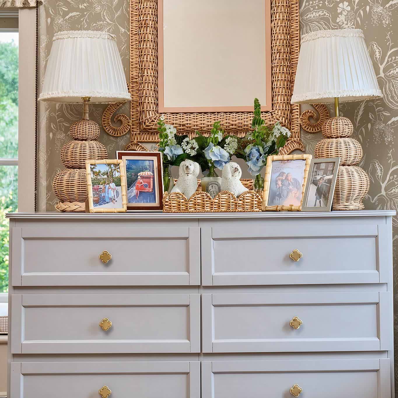 The Grand Rattan Mirror