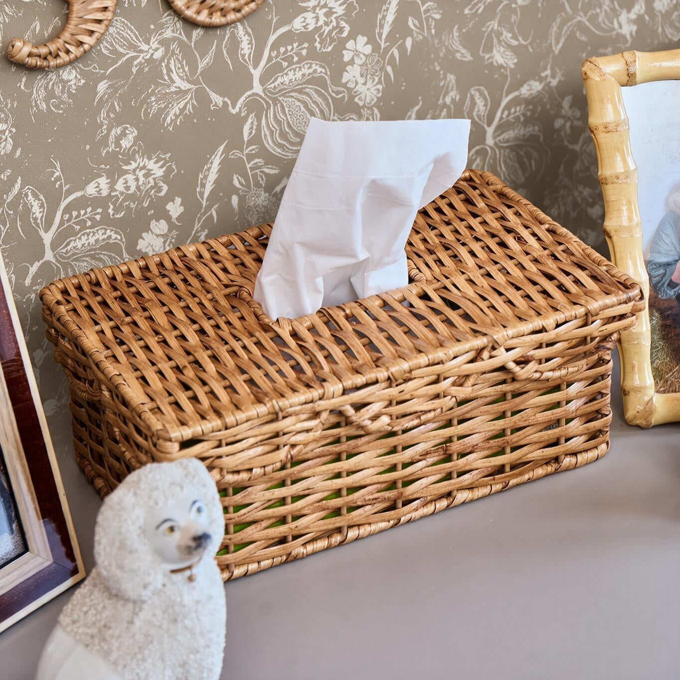Rattan Tissue Box Holder