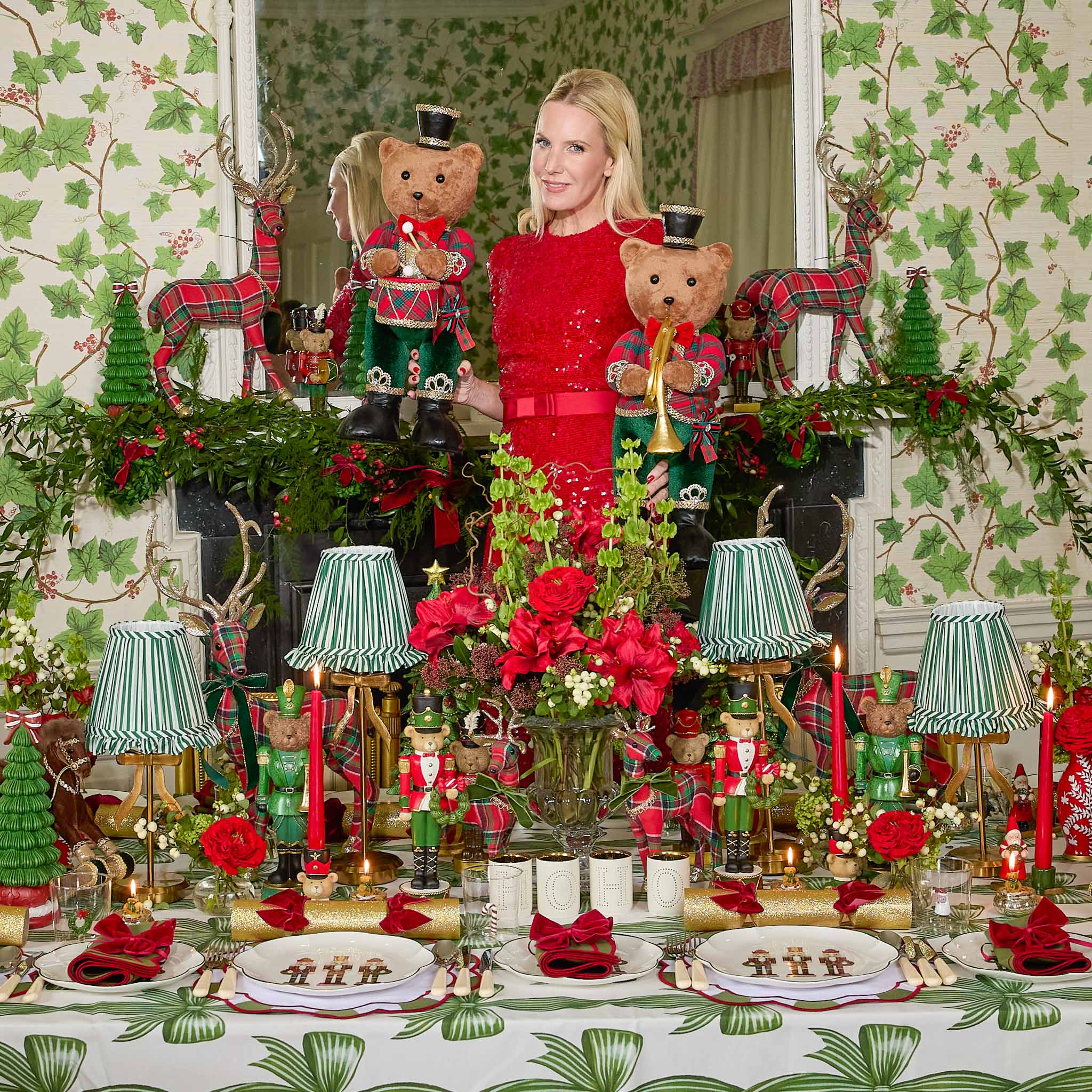 Green & Red Candycane Placemats (Set of 4)