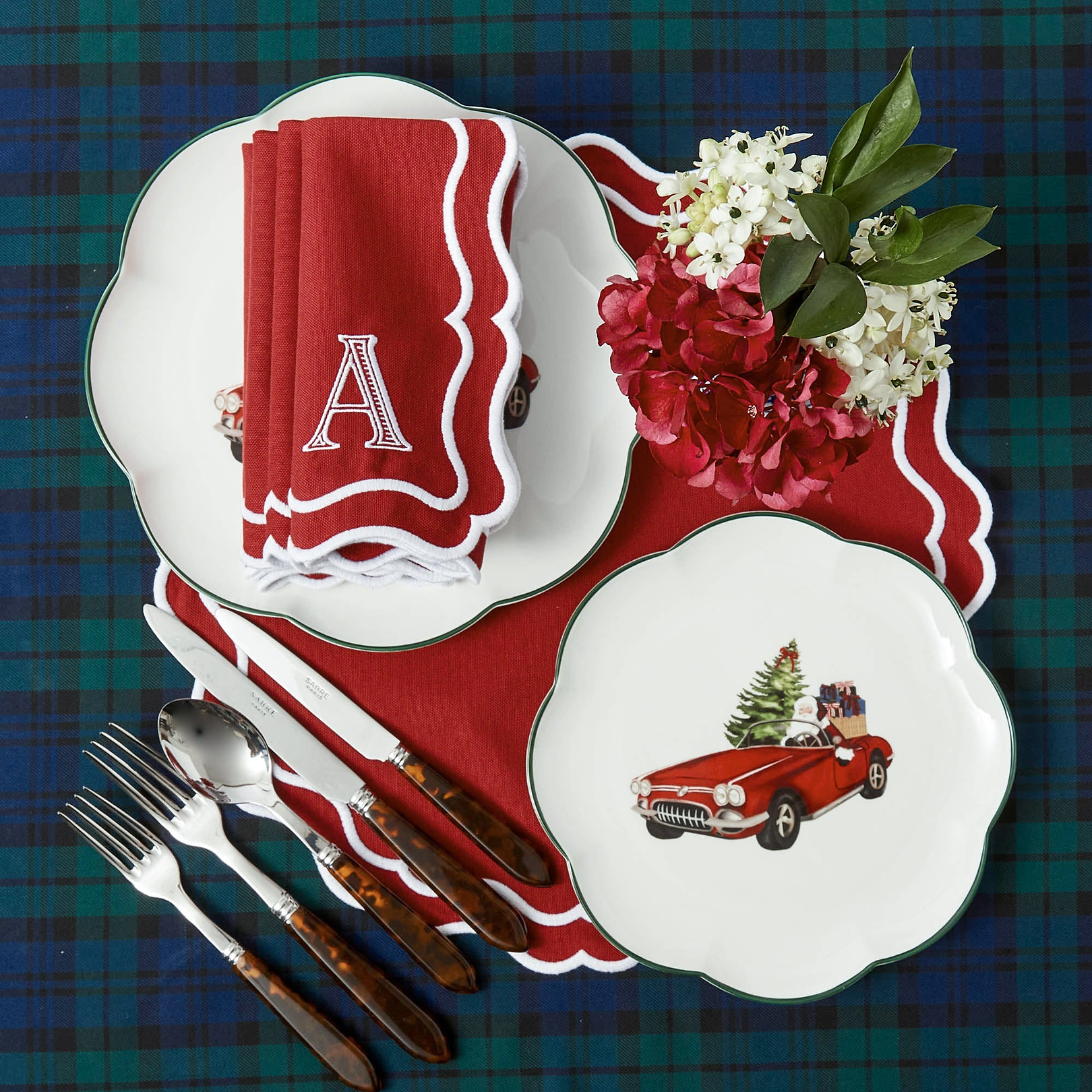 Katherine Berry Red Placemats & Napkins (Set of 4)