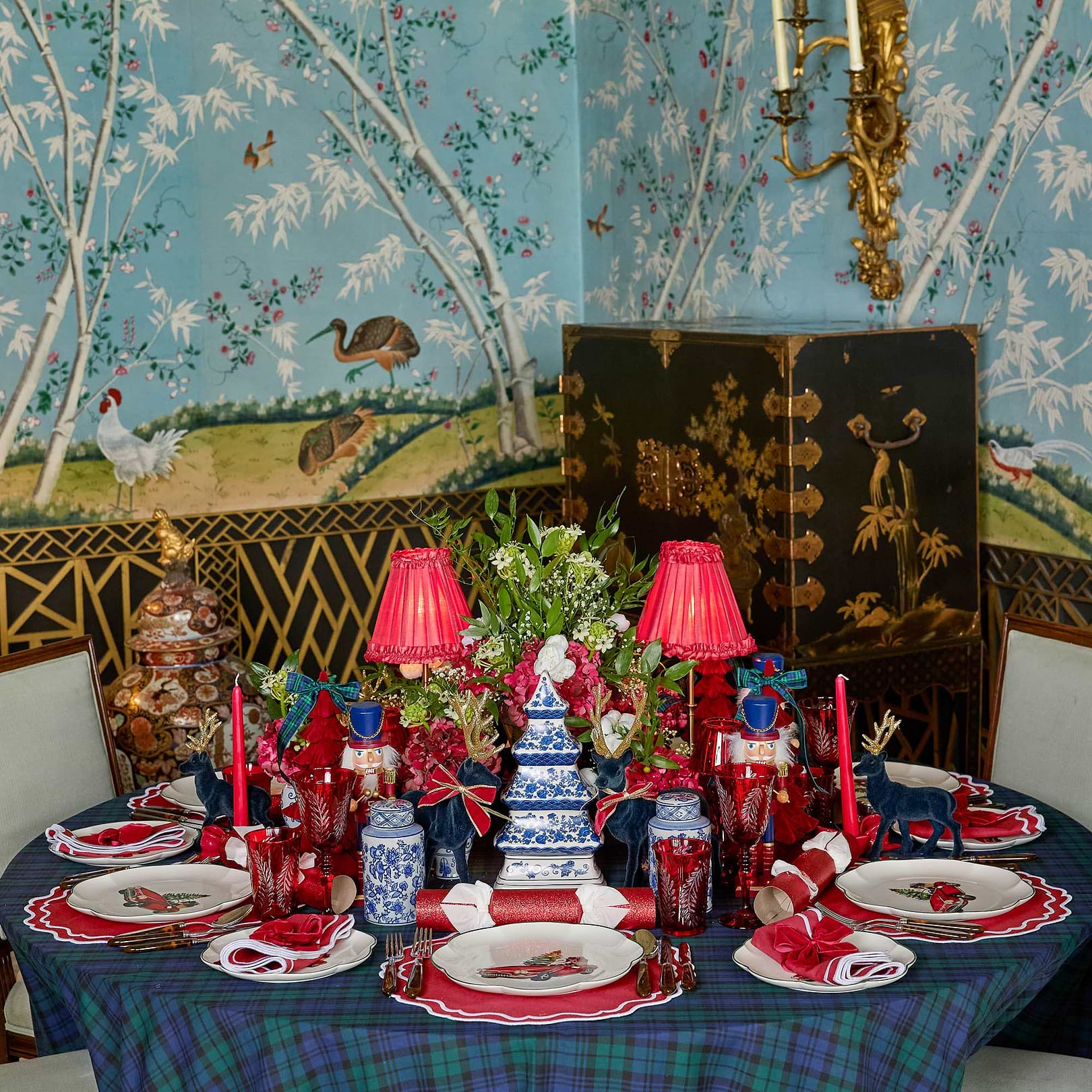 Katherine Berry Red Placemats & Napkins (Set of 4)