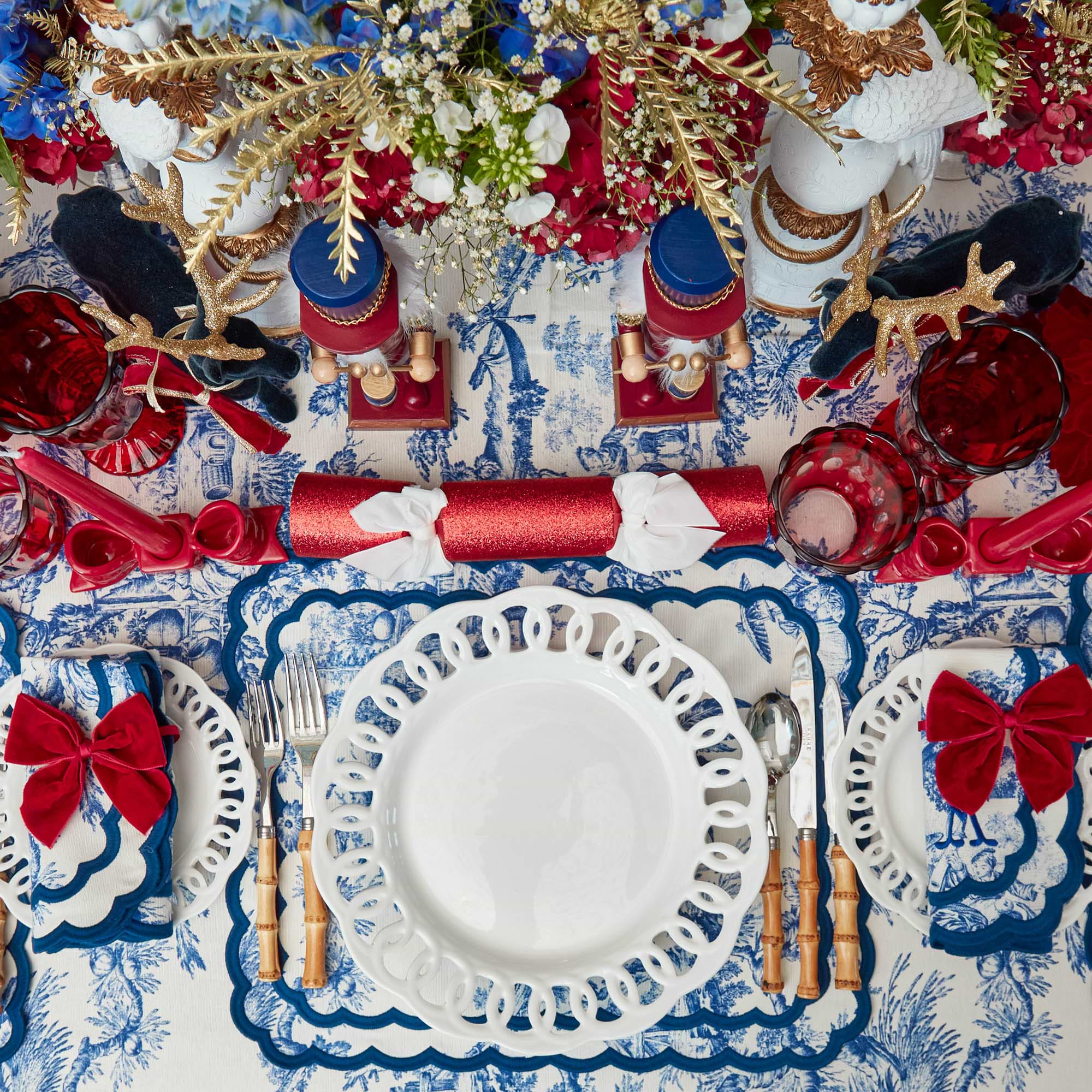 Blue Isla Toile Placemats (Set of 4)