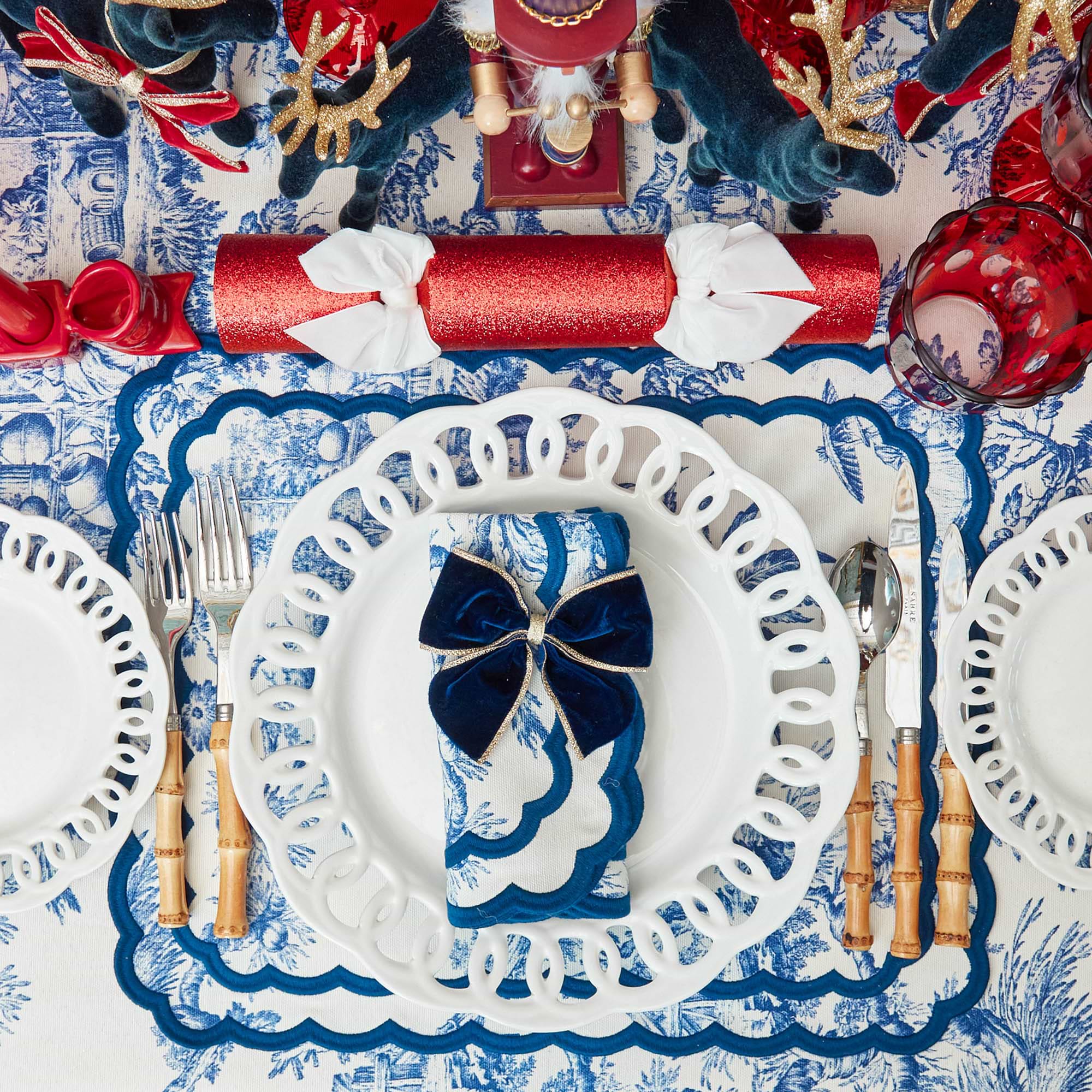 Blue Isla Toile Placemats (Set of 4)