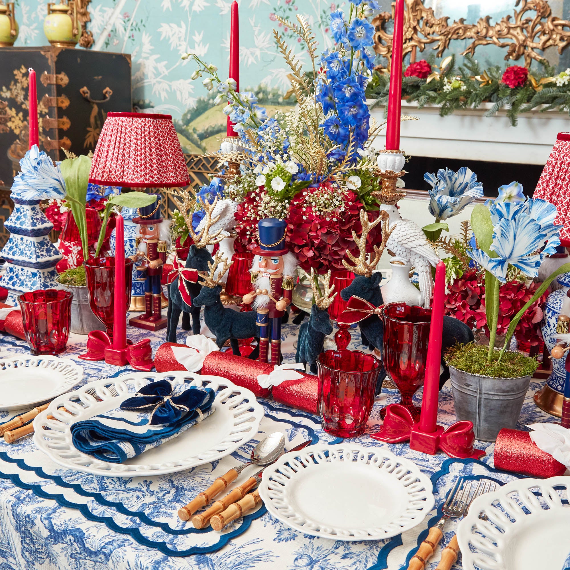Isla Blue Toile Napkins (Set of 4)