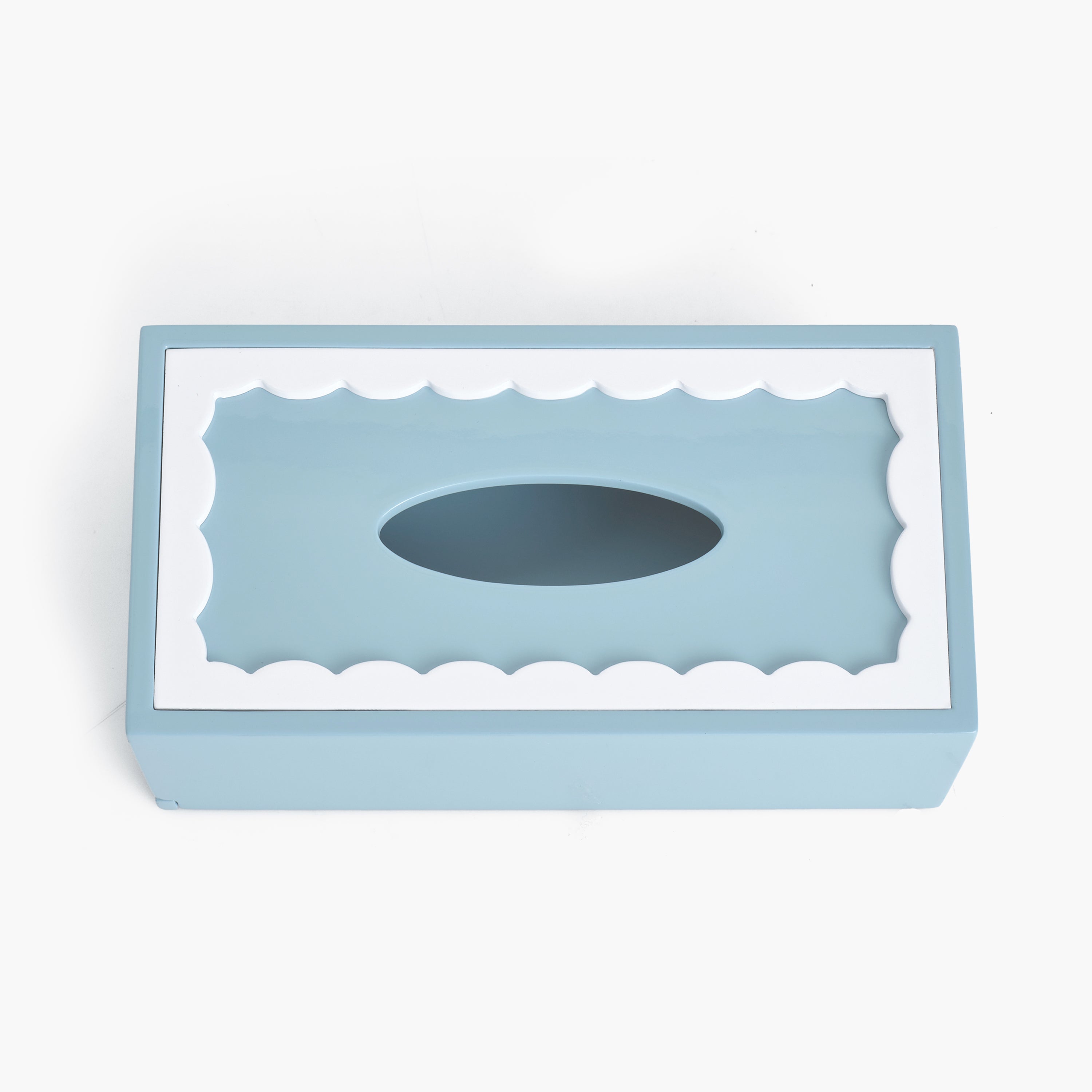 Blue Lacquer Rectangle Tissue Box