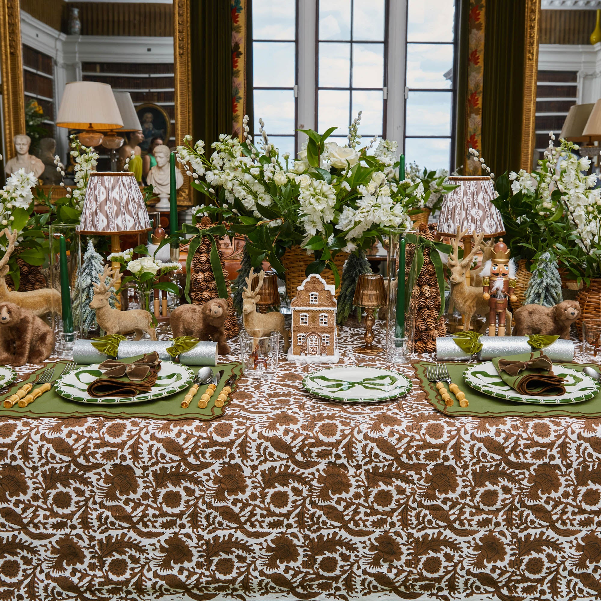 Chocolate Pheasant Tablecloth