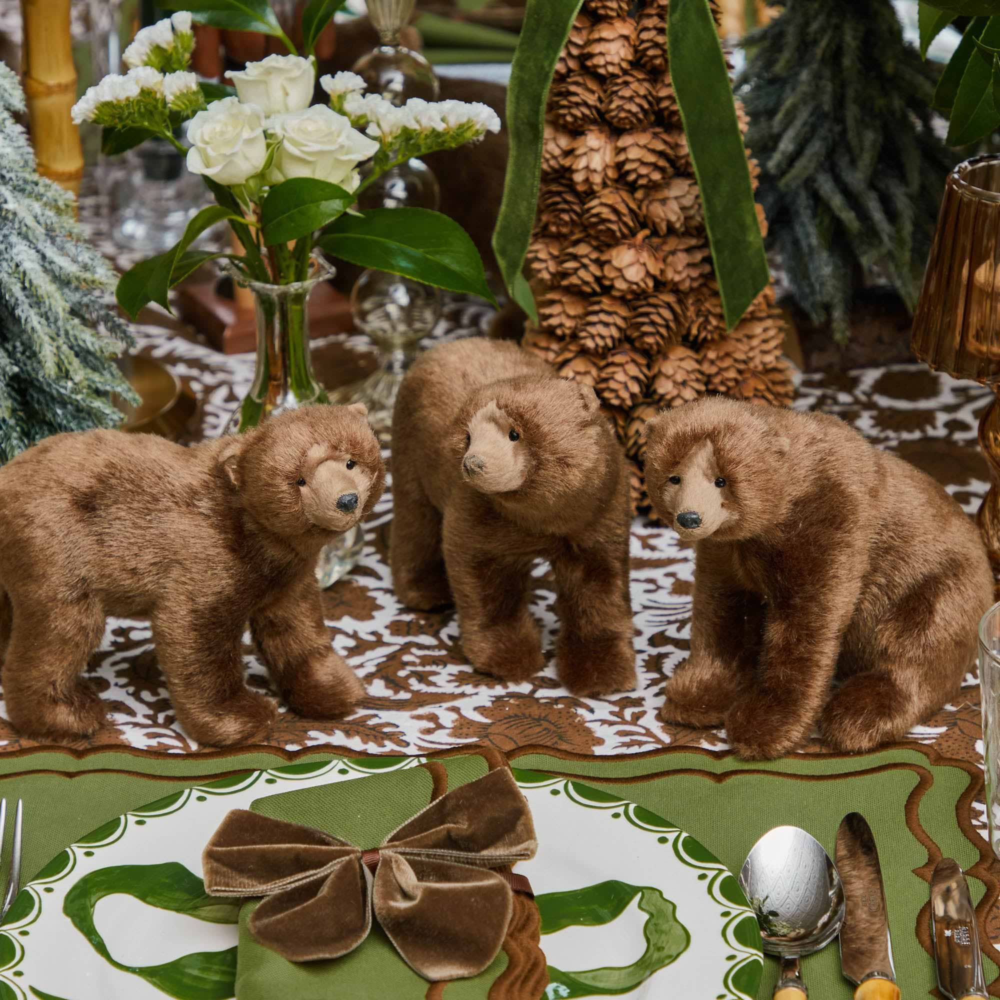 Brown Alpine Bears (Set of 3)