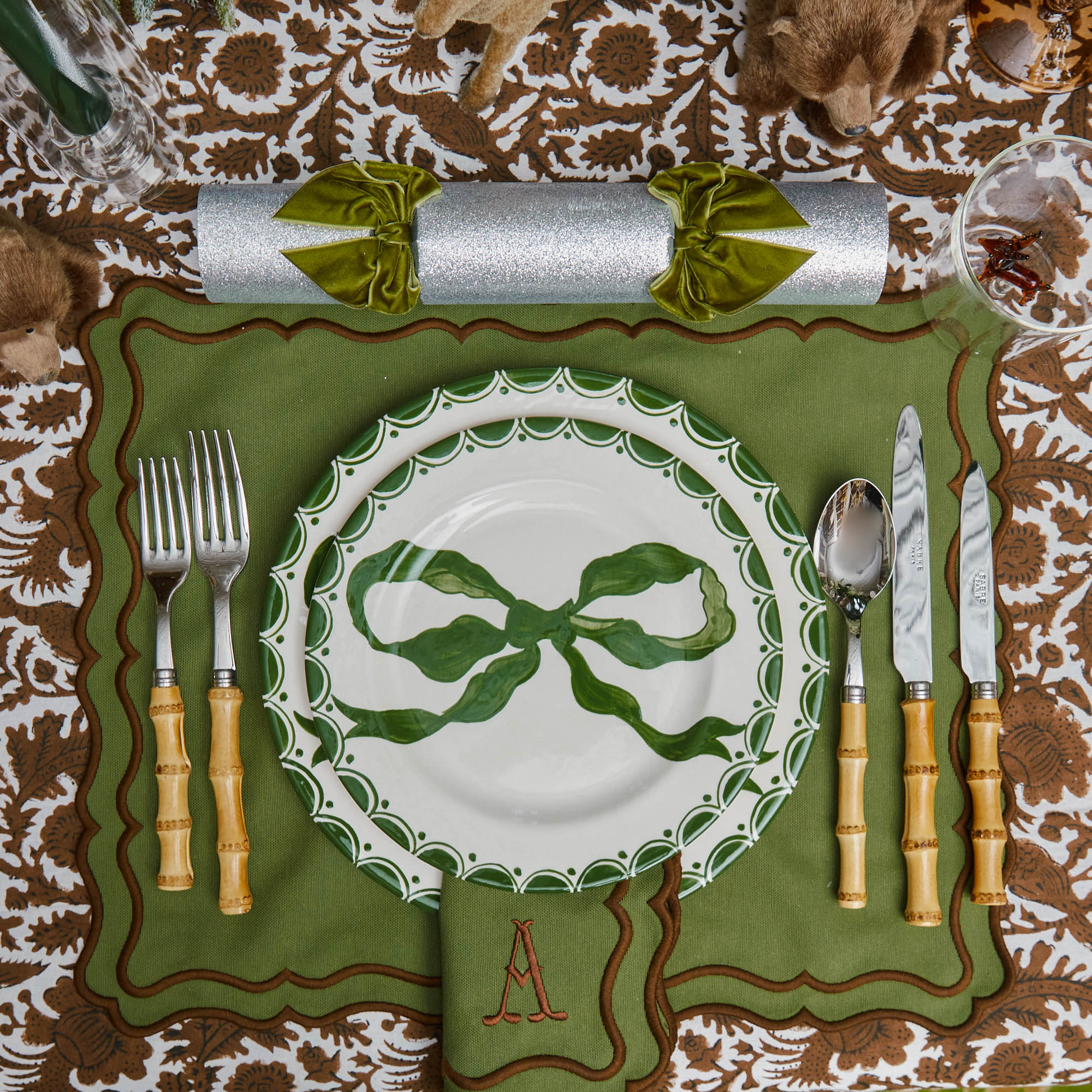 Katherine Green & Chocolate Placemats (Set of 4)