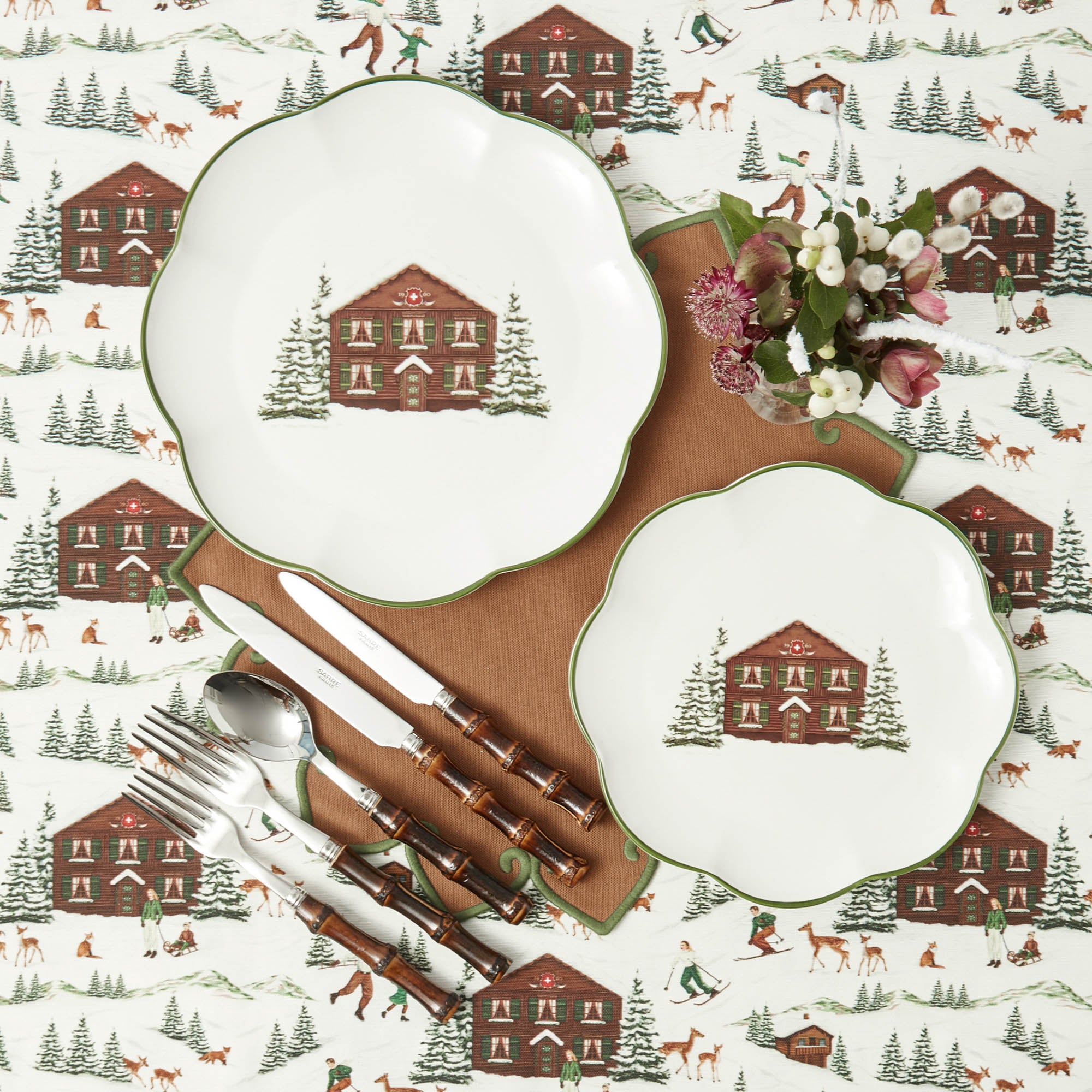 Alpine Chalet Starter Plate (Set of 4)