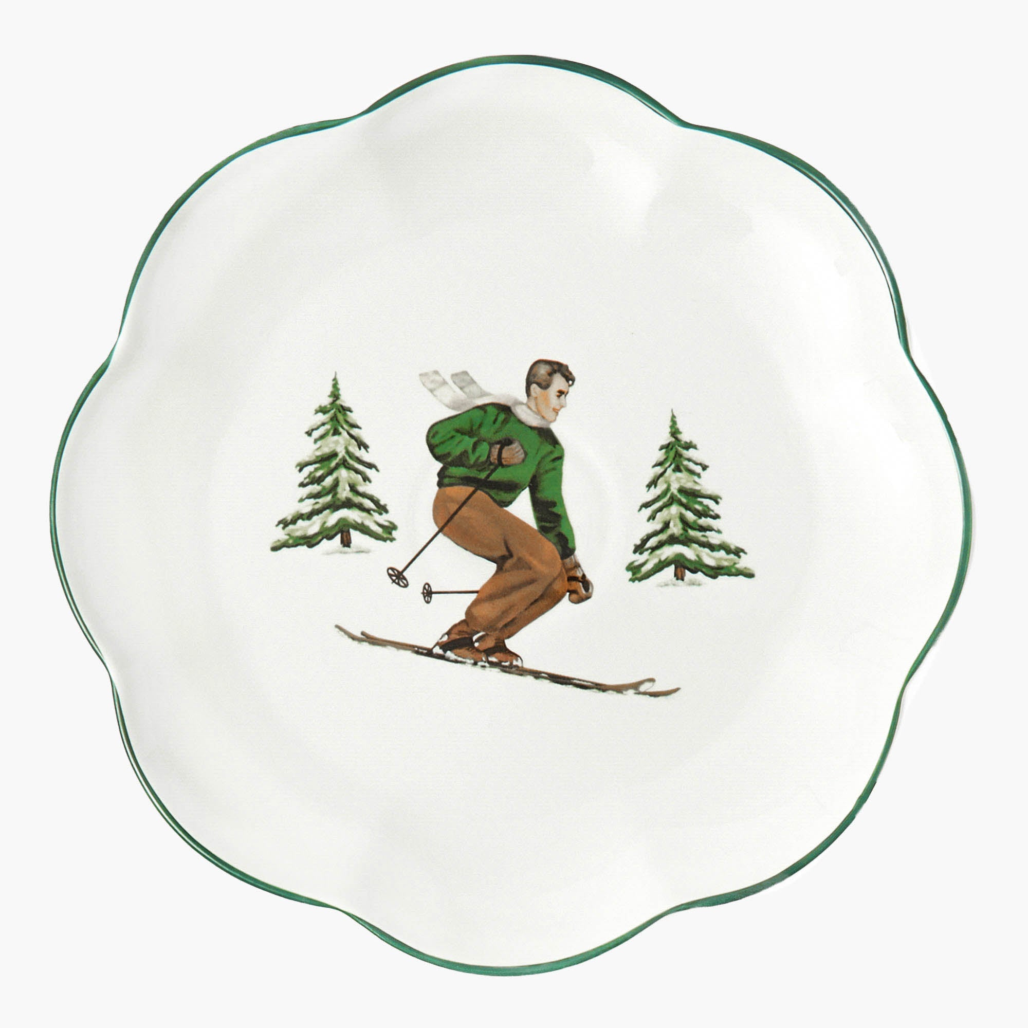 Heidi & Hans Skier Dinner Plate (Set of 4)