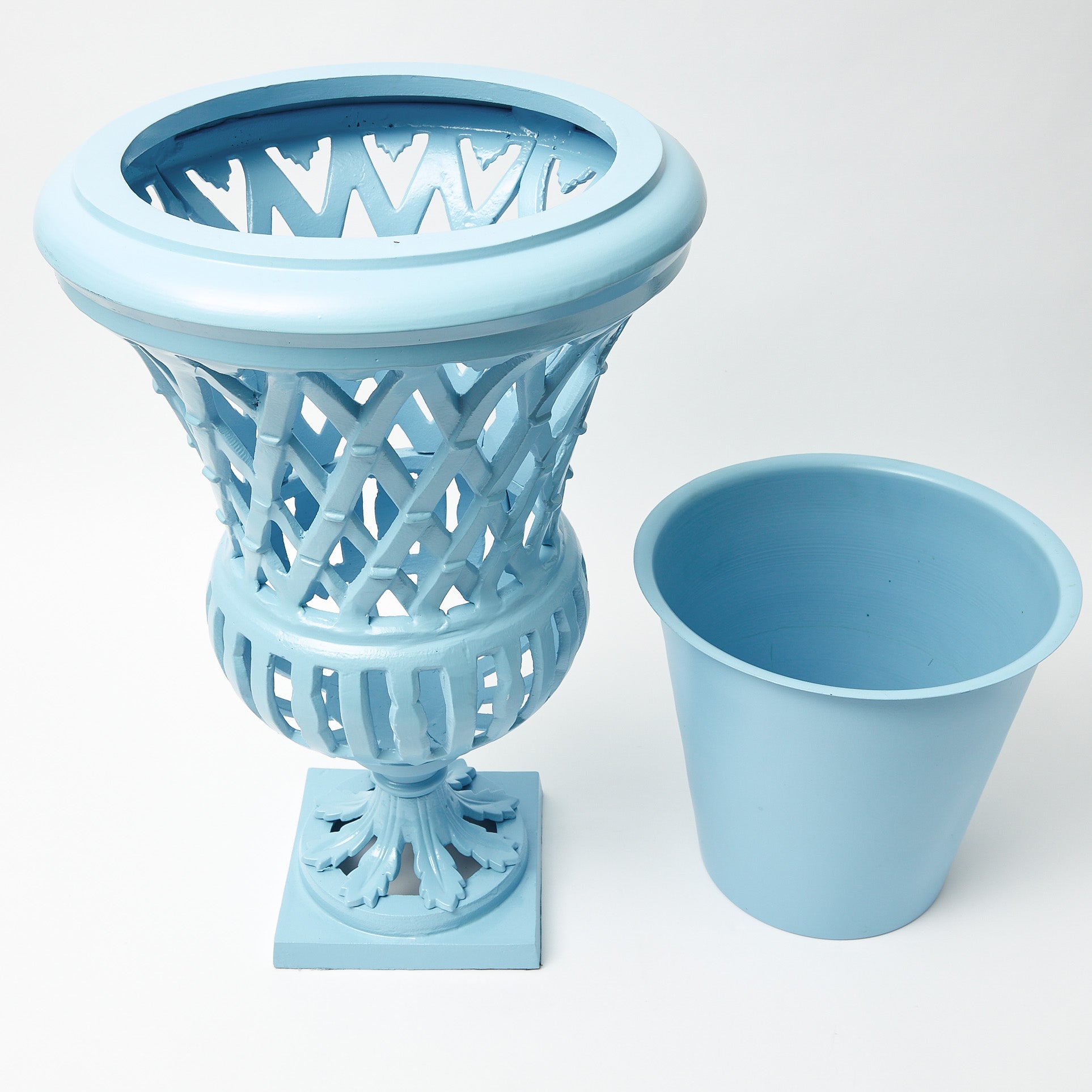 Blue Adelaide Lattice Urn