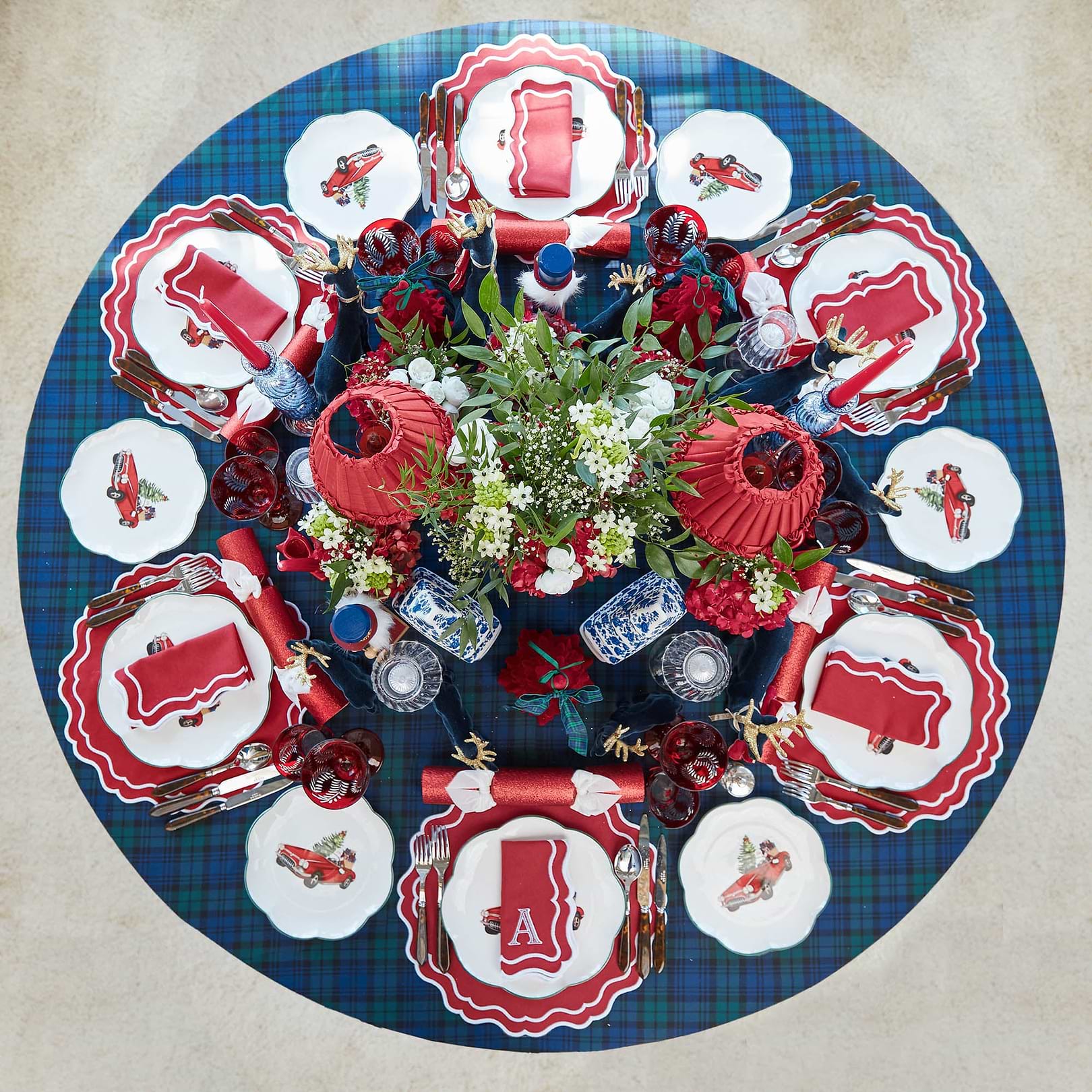 Katherine Berry Red Placemats & Napkins (Set of 4)