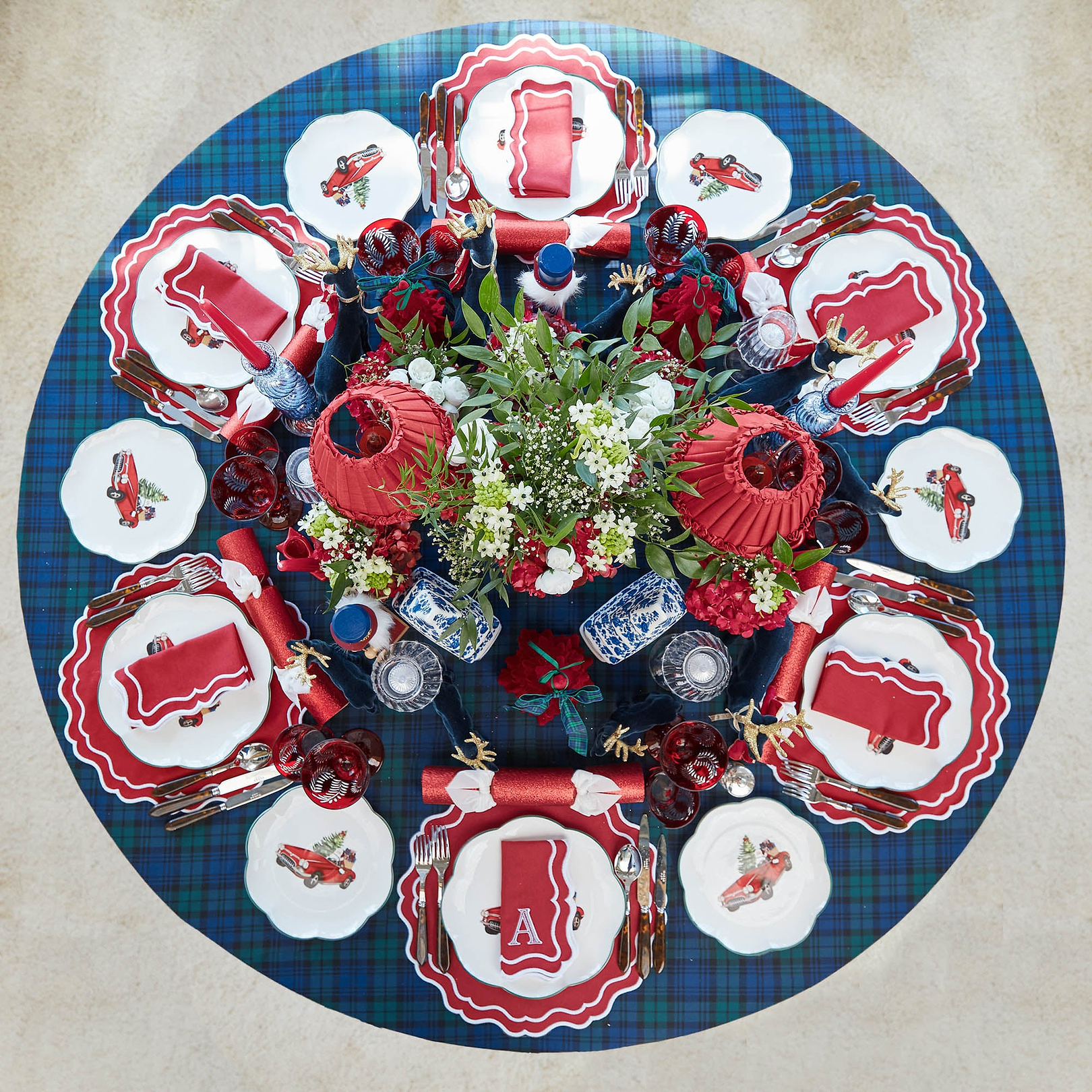 Katherine Berry Red Placemats & Napkins (Set of 4)
