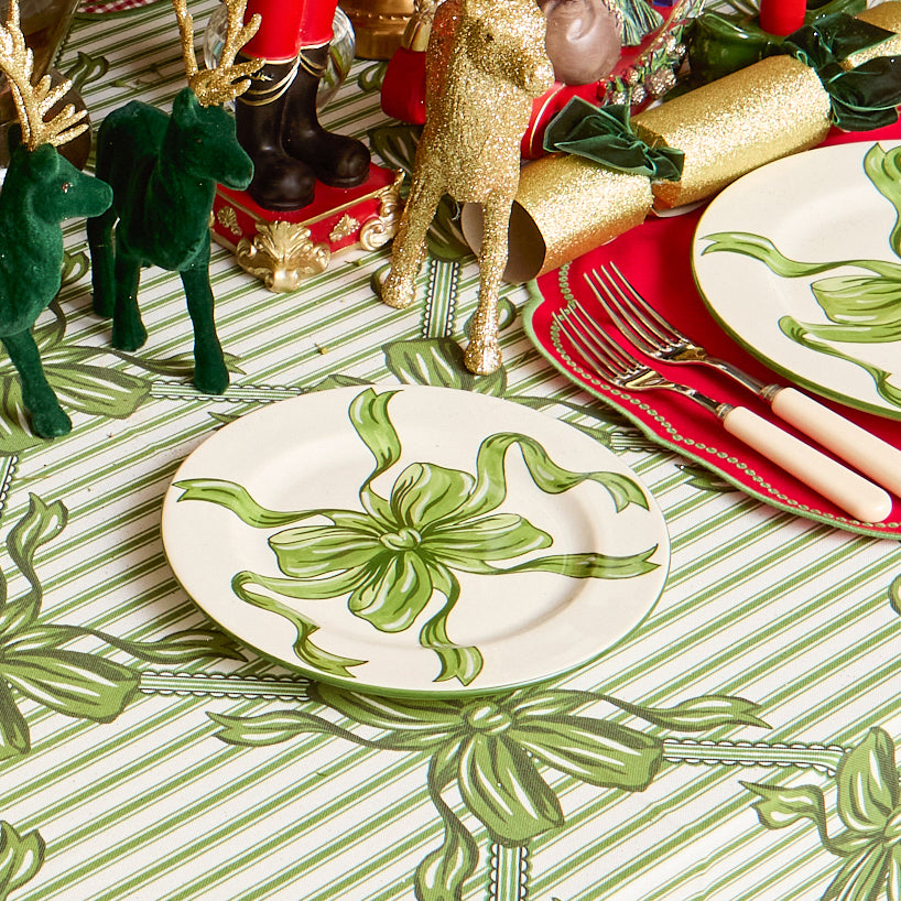 Green Audrey Bow Starter Plate