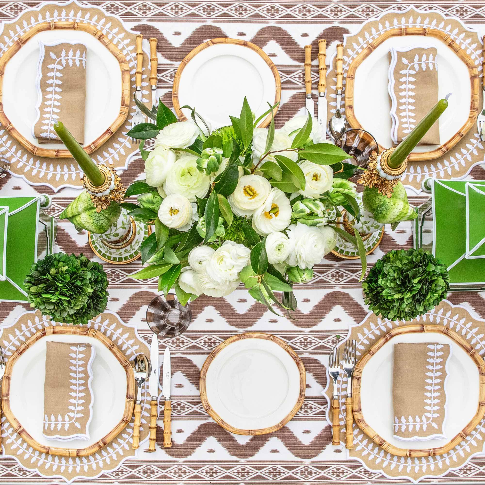 Natural Laurel Placemats & Napkins (Set of 4)