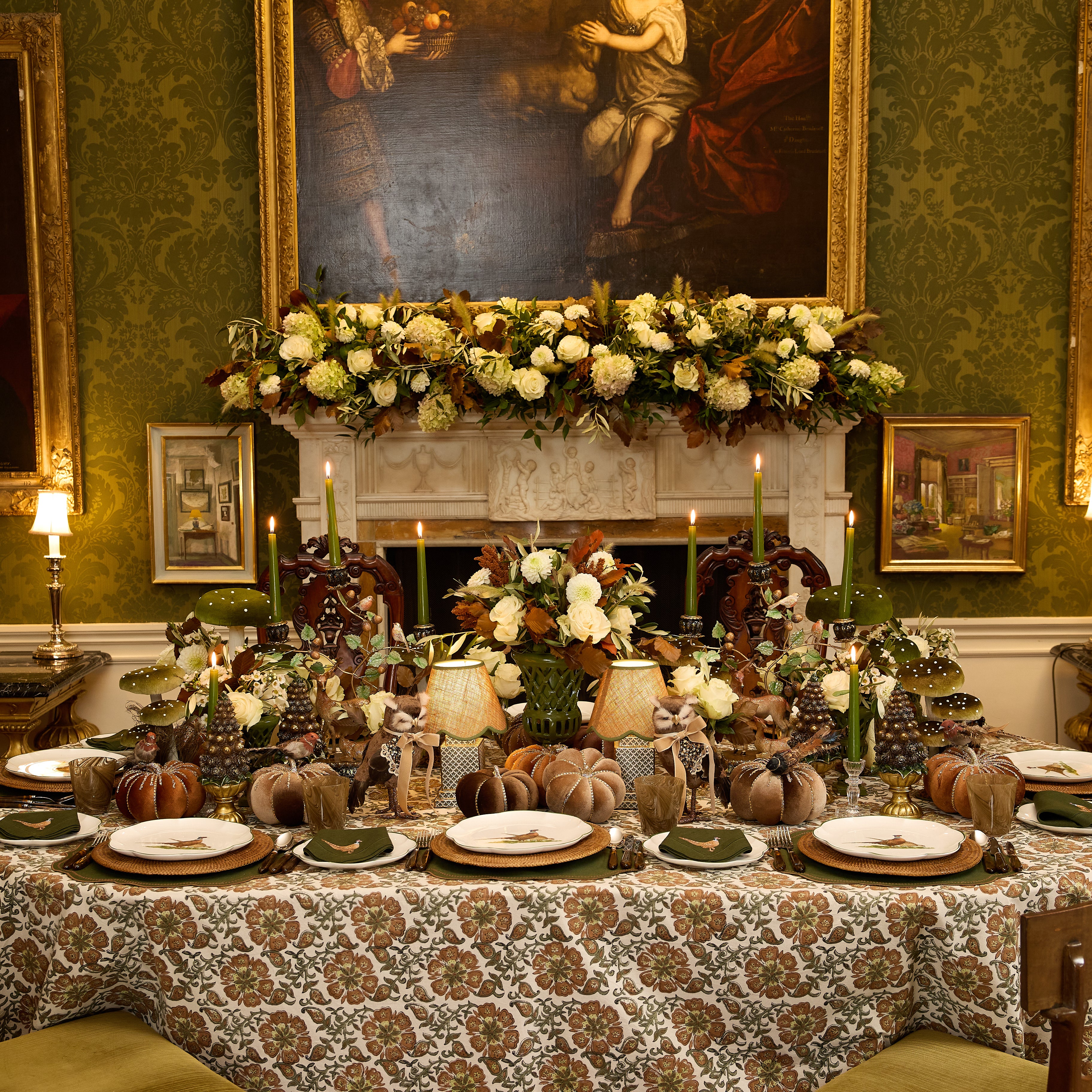 Green & Brown Ava Tablecloth