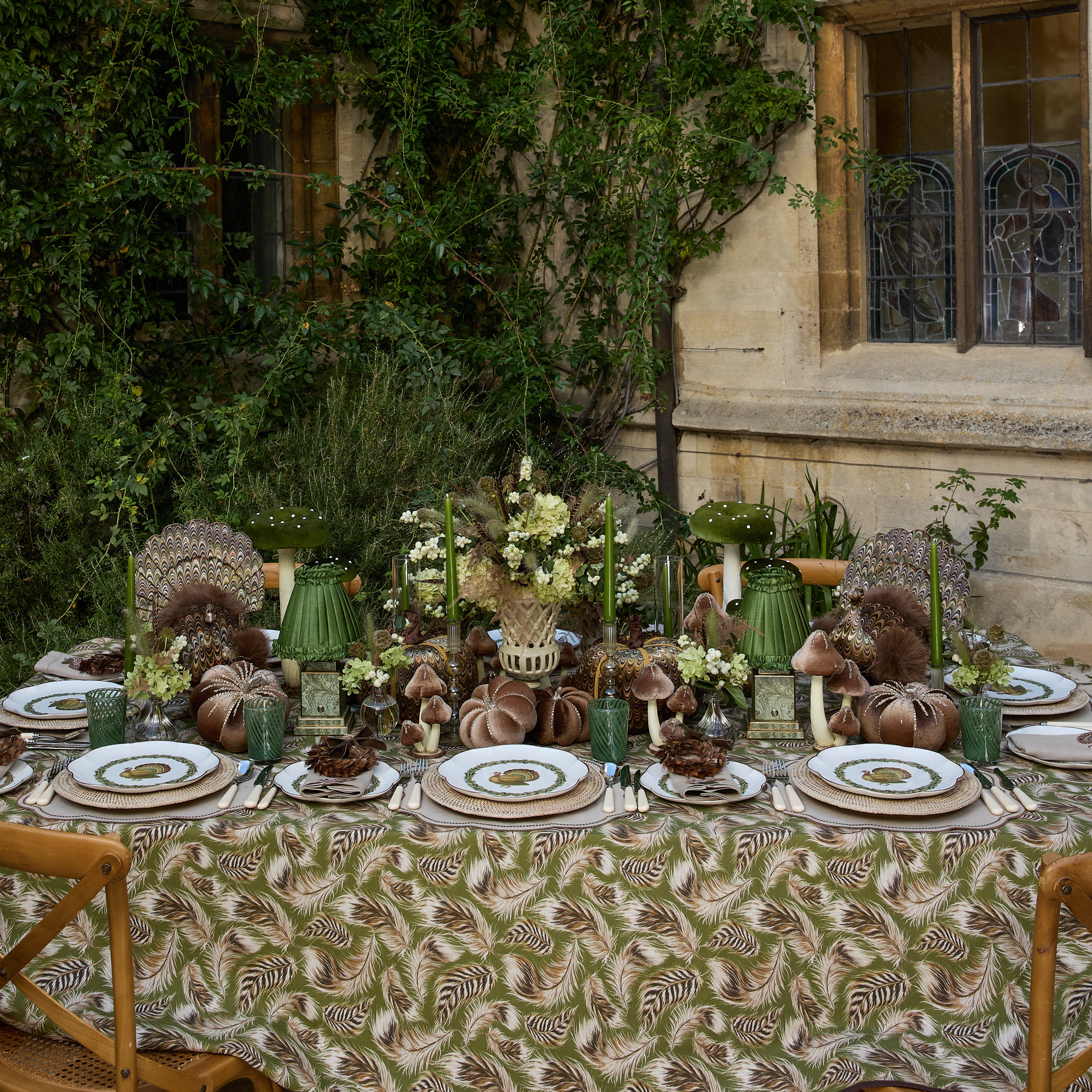 Olive & Brown Turkey Starter Plate