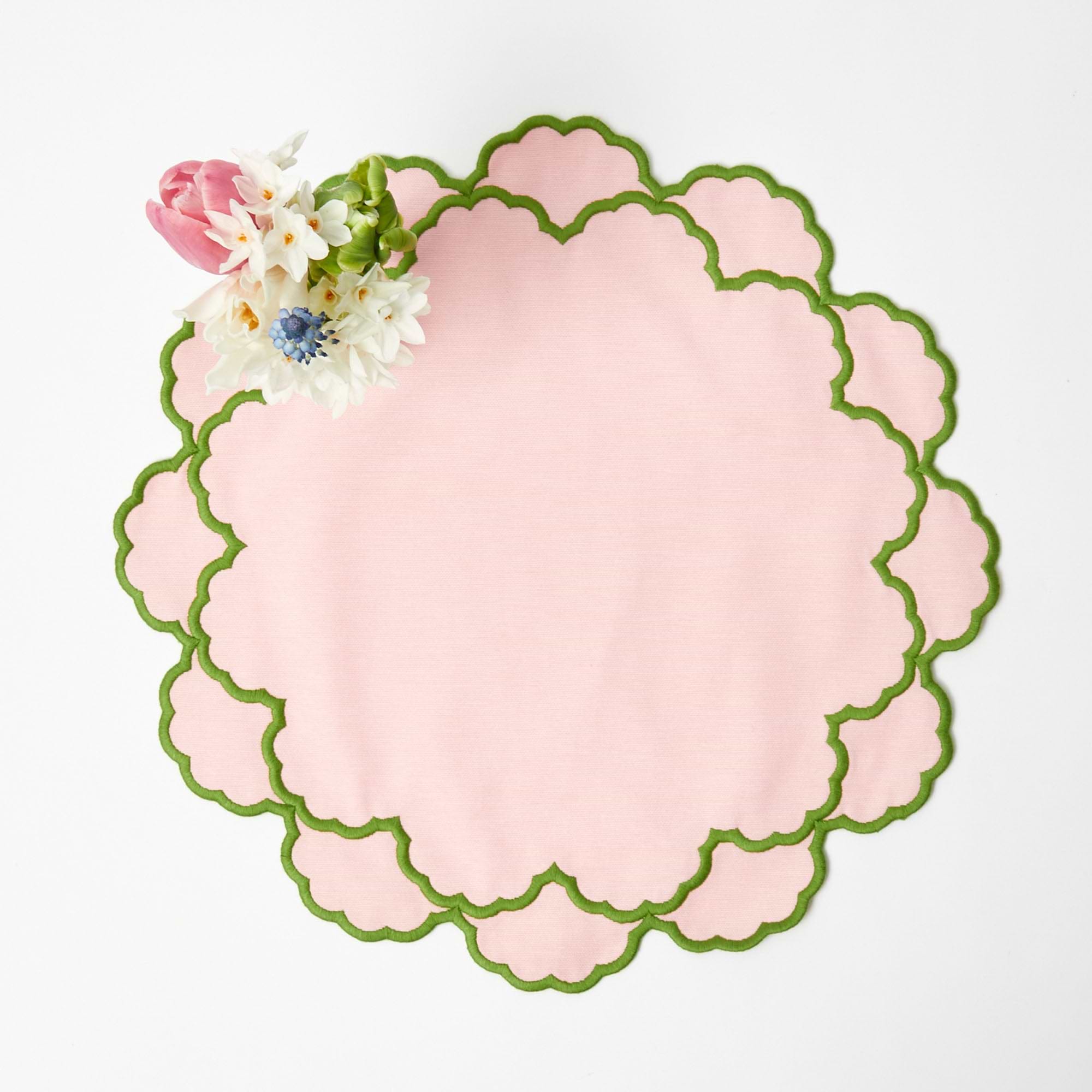 Pink & Green Lily Placemats (Set of 4)