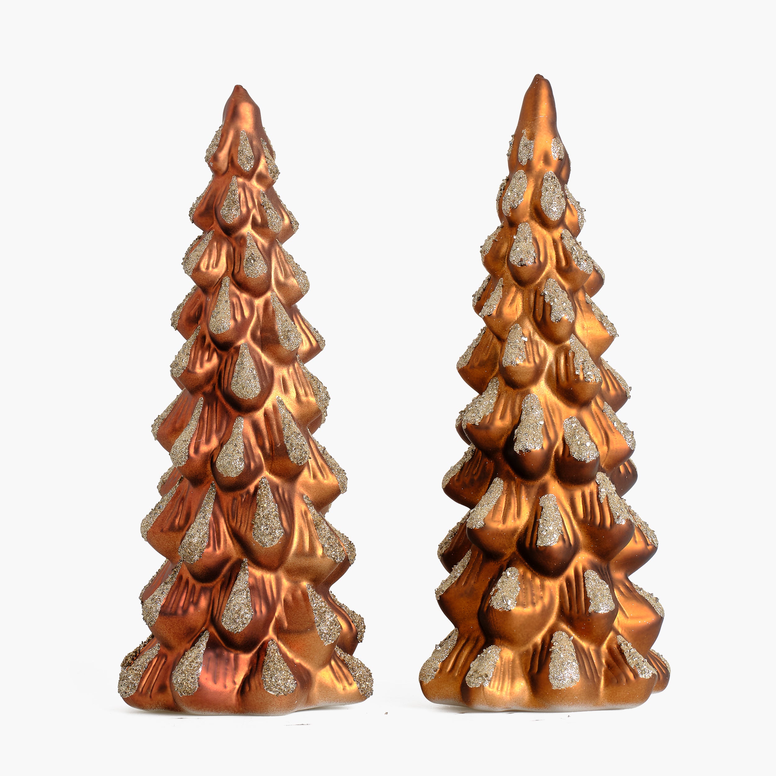 Bronze Glass Trees (Pair) - 30cm