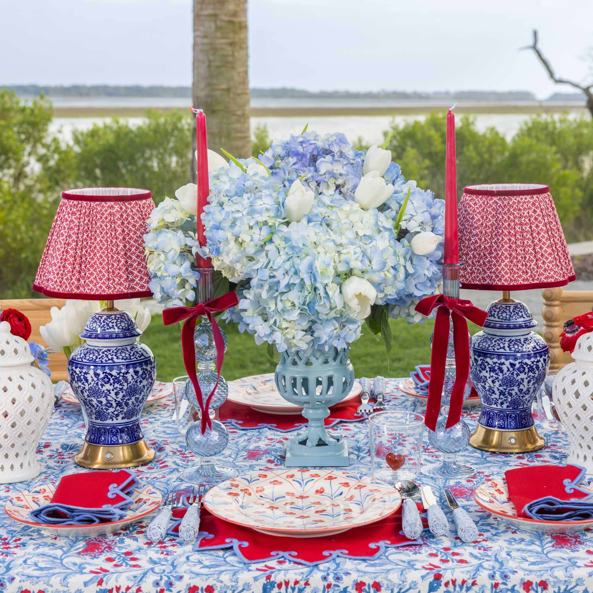 Small Adelaide Soft Blue Lattice Urn Vase