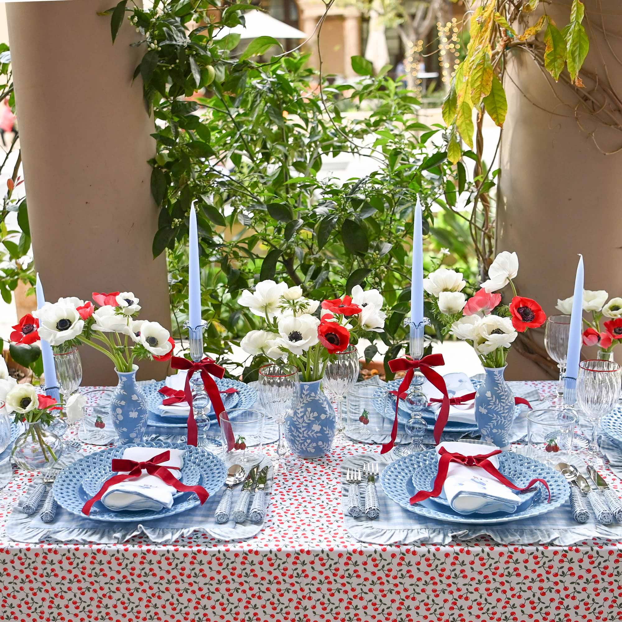 Blue Small Eden Candle Holders (Pair)