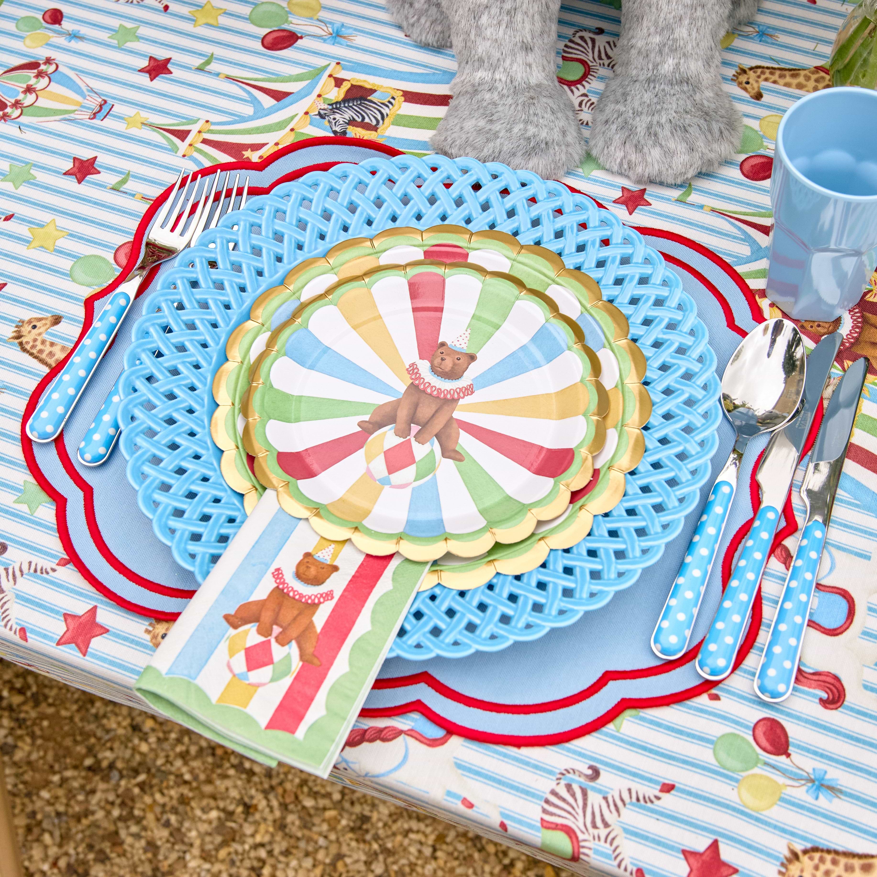 Blue & Red Eloise Placemat (Set of 4)