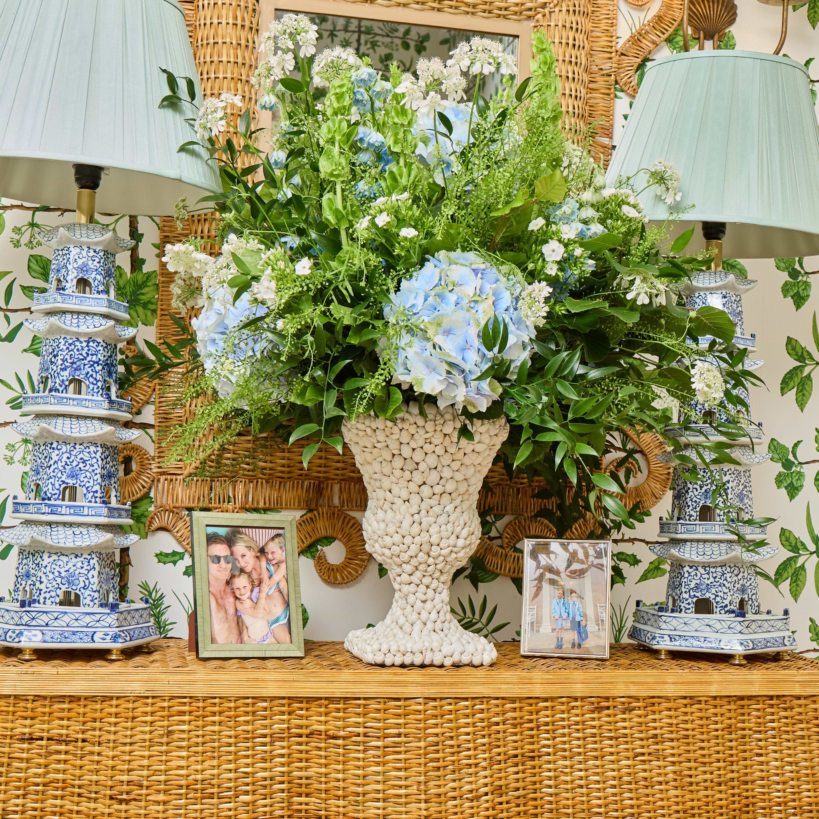 Large Shell Urn Vase