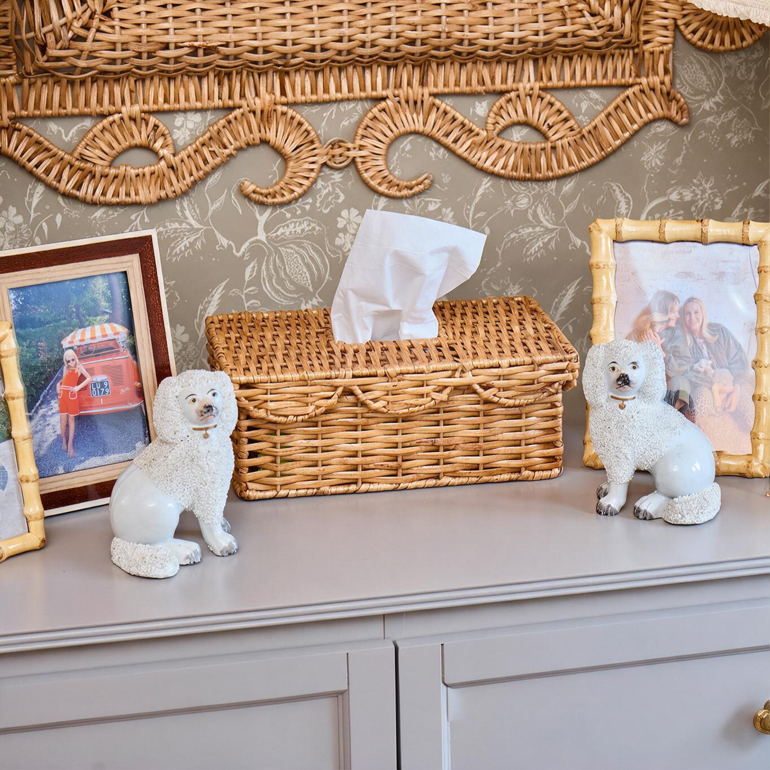 Rattan Tissue Box Holder