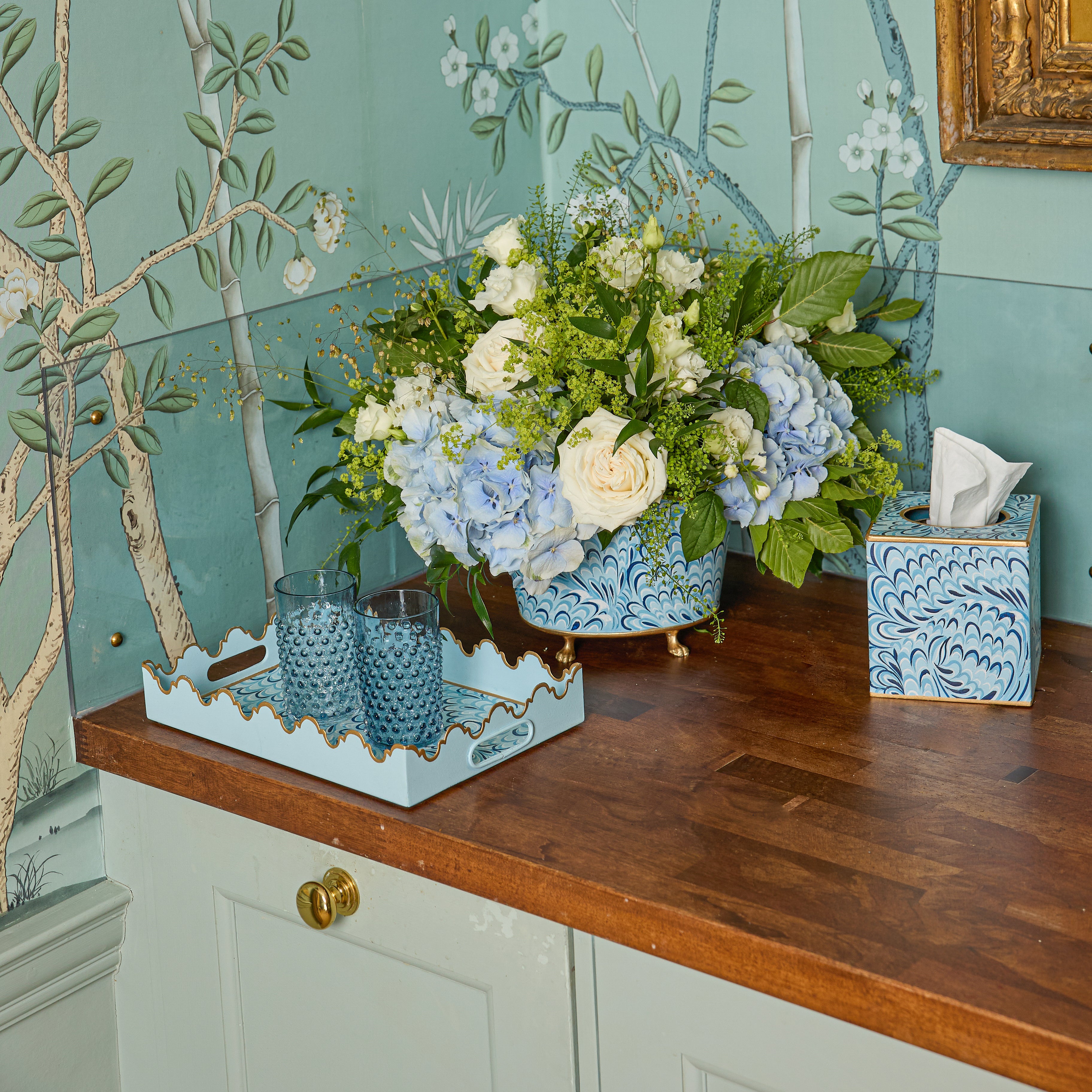 Blue Small Chinoiserie Tray
