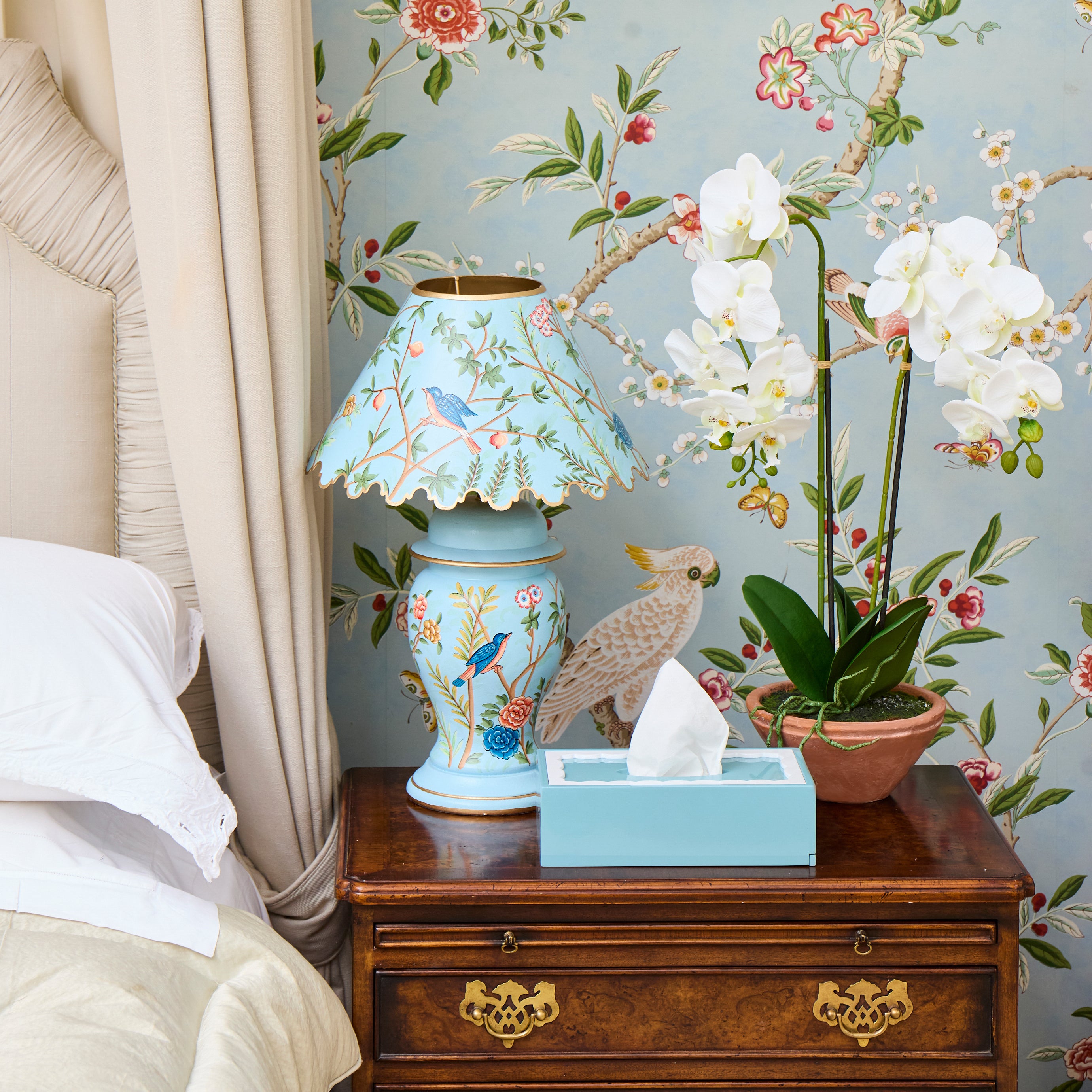 Faux Phalaenopsis Orchid in Terracotta Pot