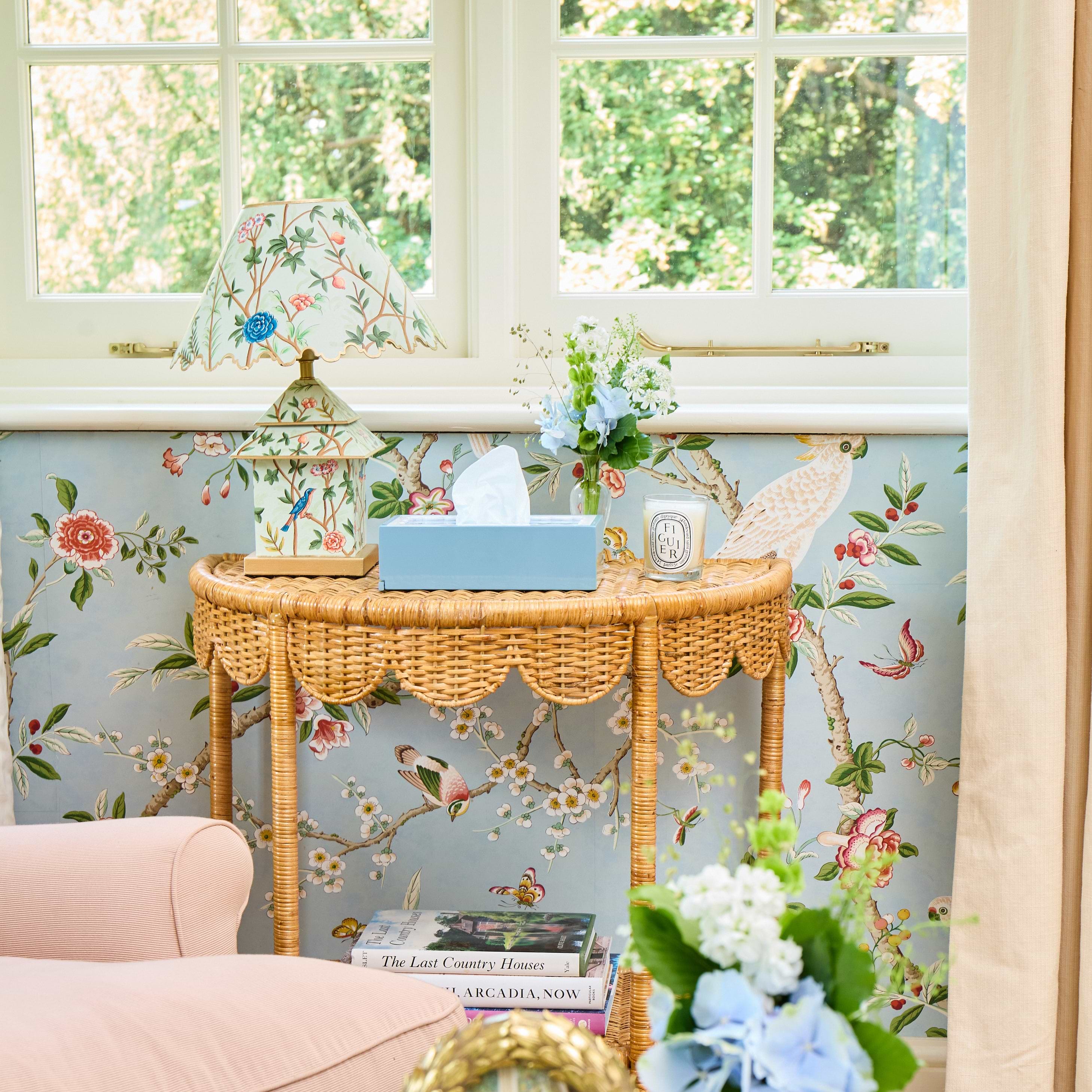 Blue Lacquer Rectangle Tissue Box