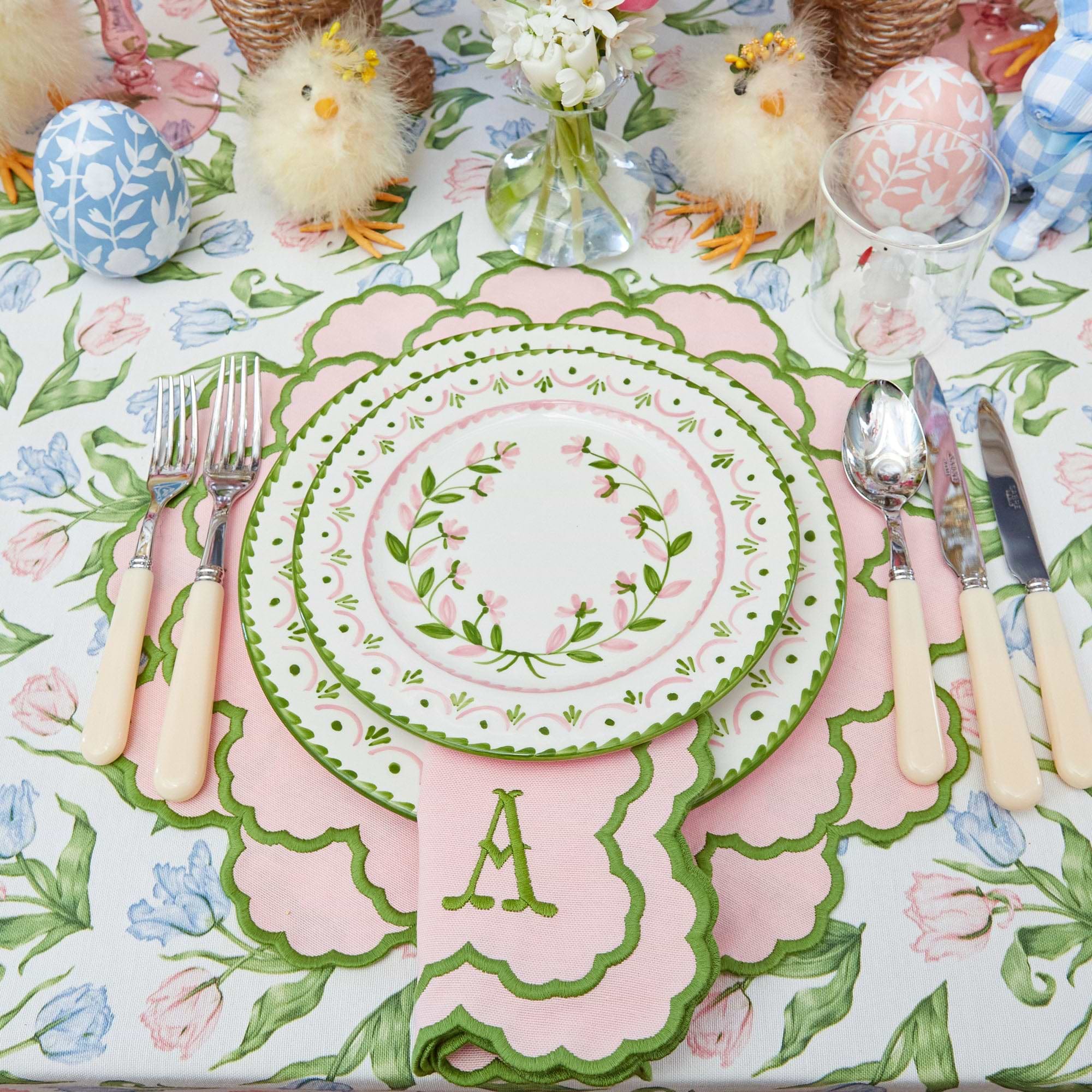 Pink & Green Lily Placemats (Set of 4)