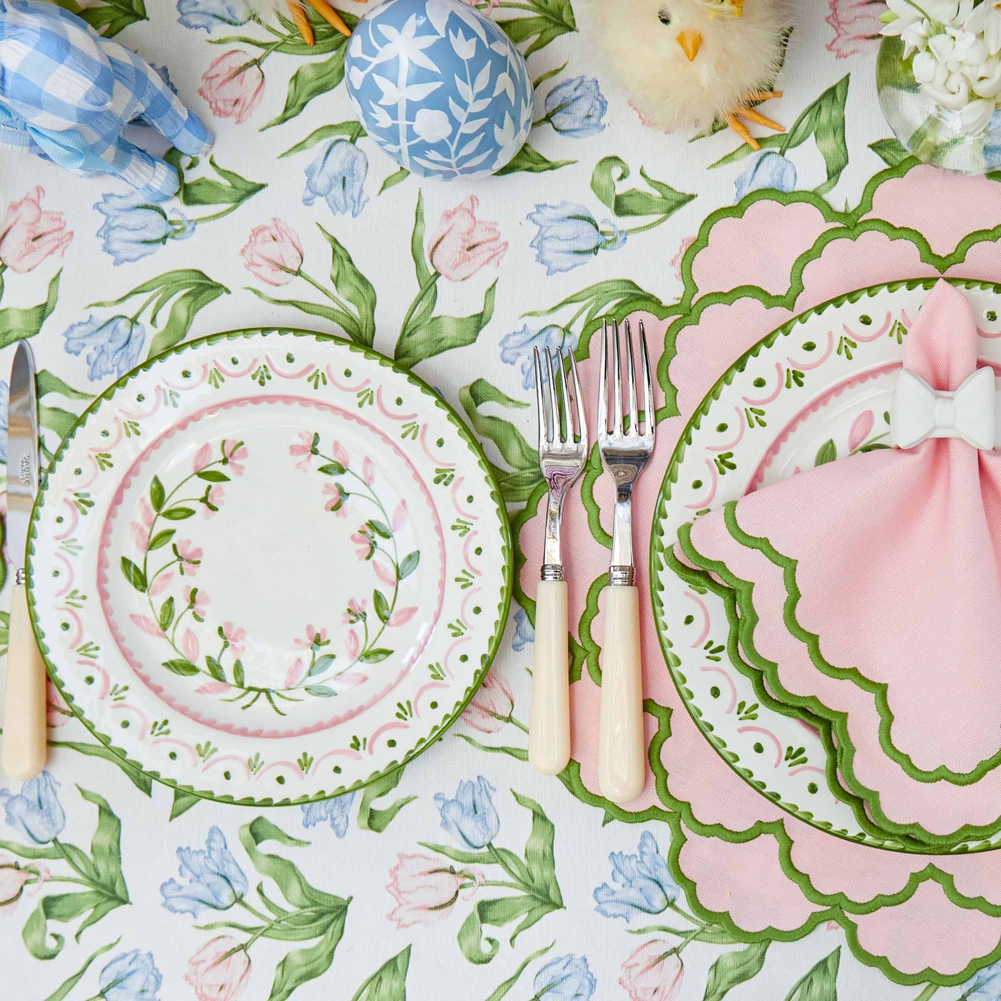 Green & Pink Josephine Garland Starter Plate