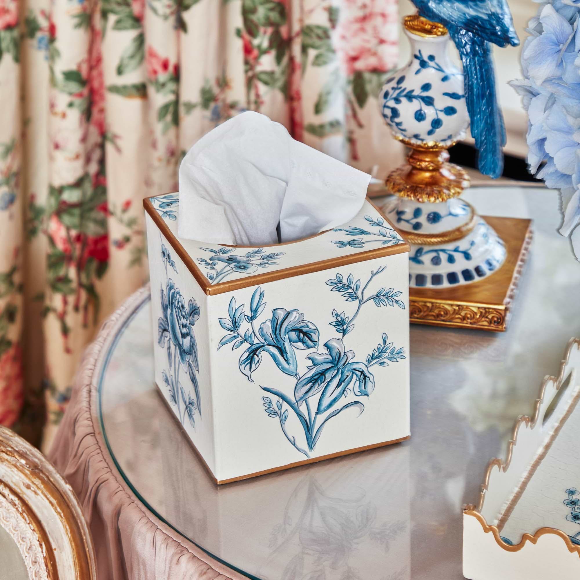 Floral Tole Tissue Box Floral Tole Tissue Box