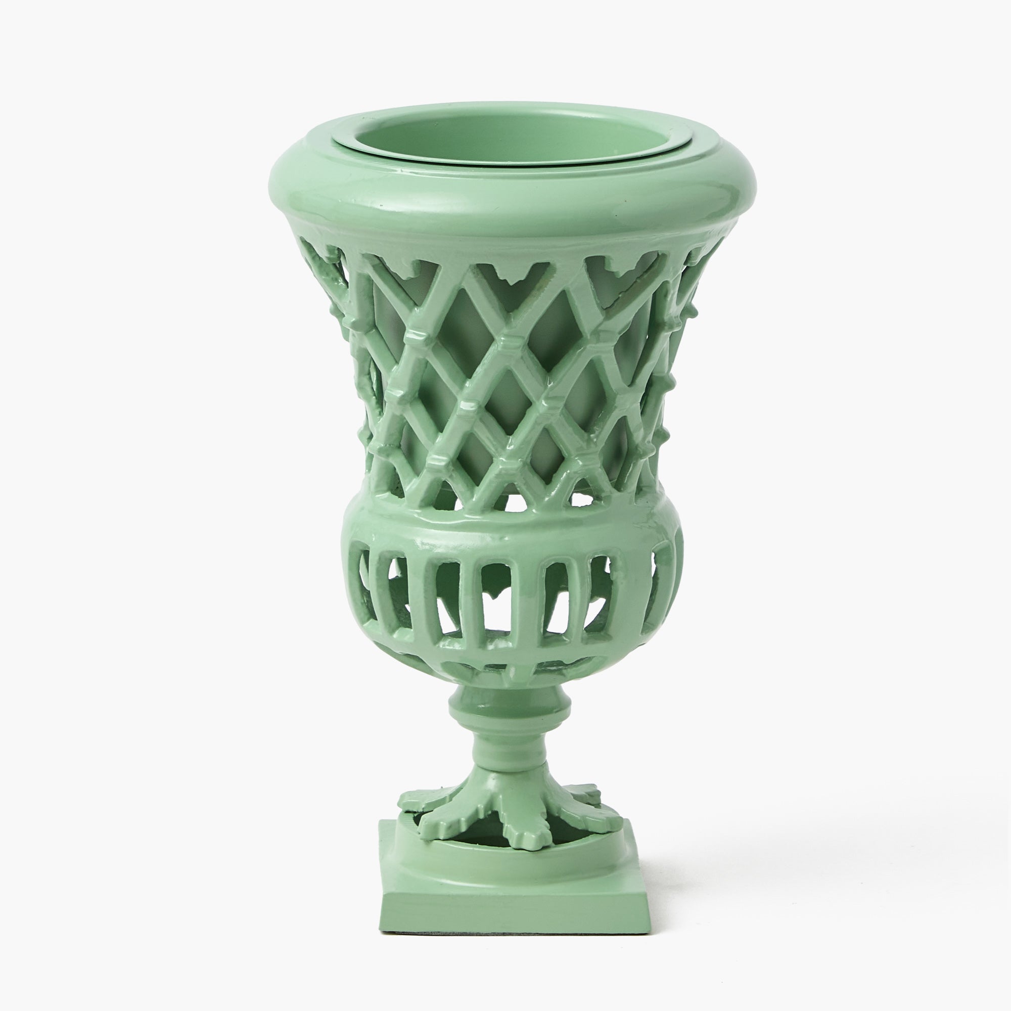 Soft Green Small Adelaide Lattice Urn