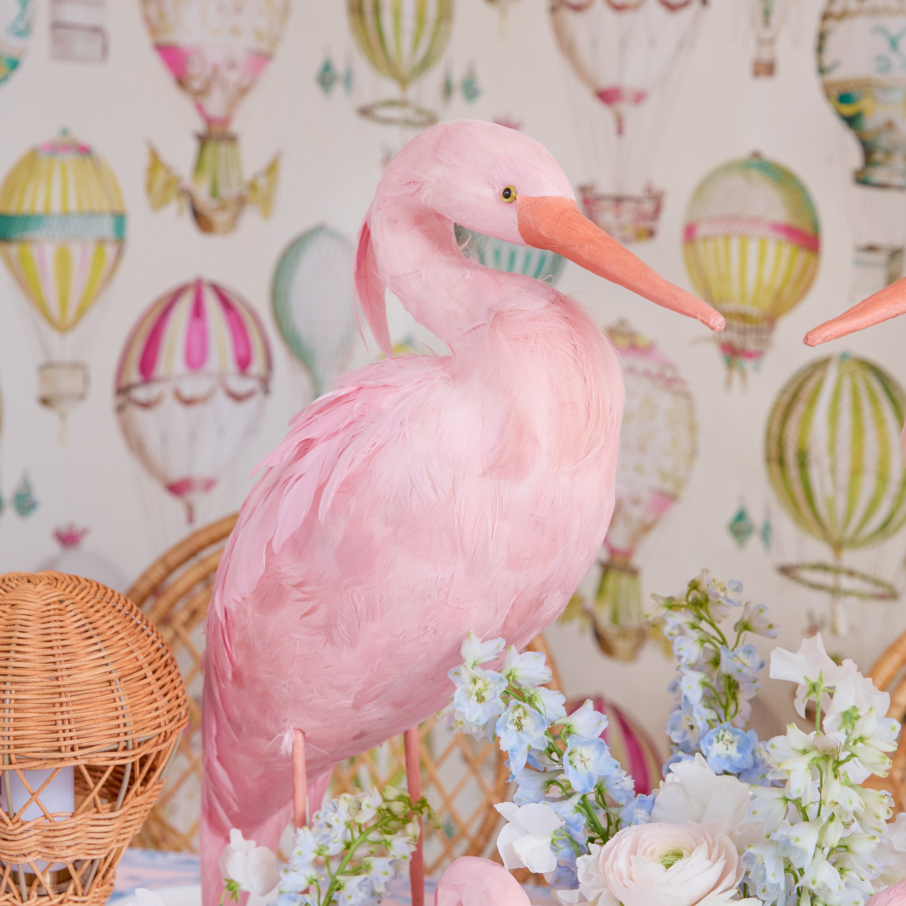 Pink Saskia Stork (Pair) - 60cm
