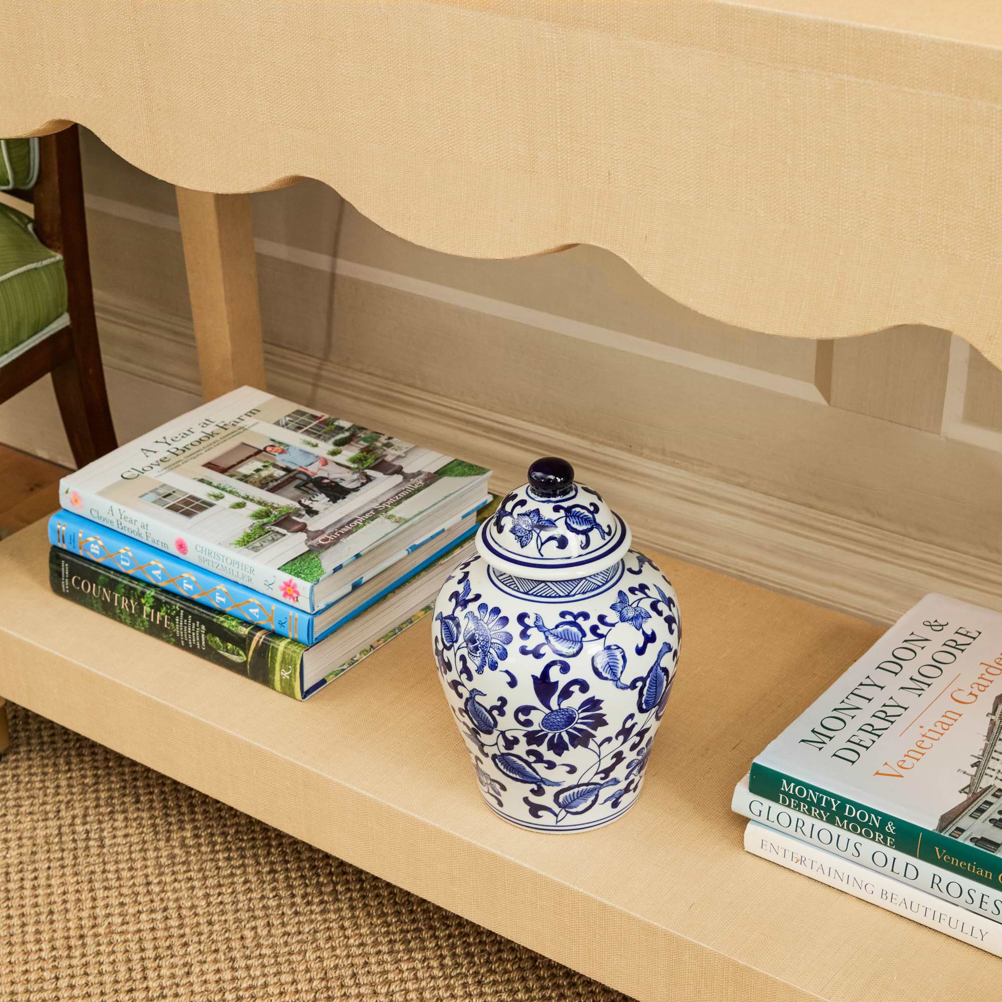 Grasscloth Console Table