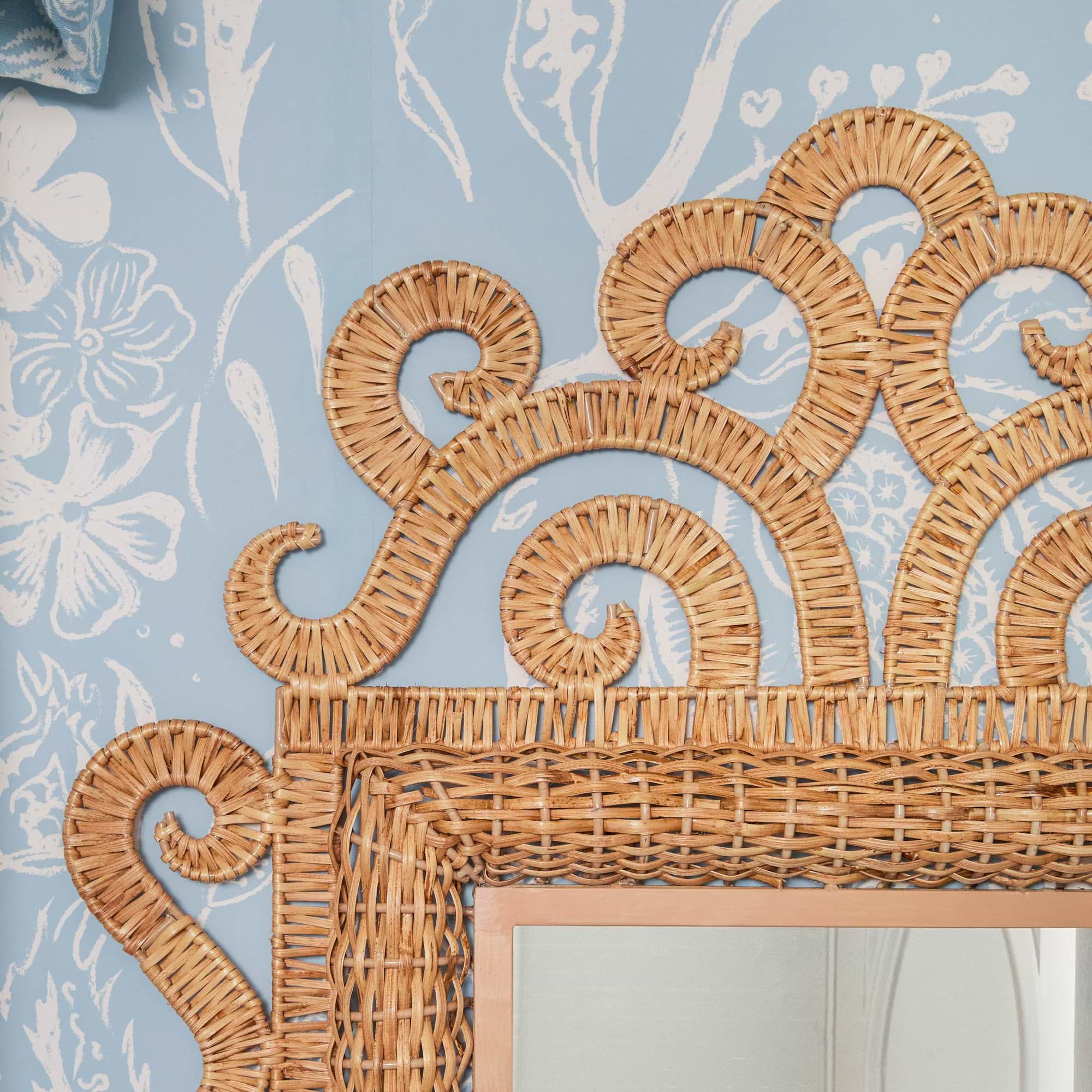 The Medium Grand Rattan Mirror