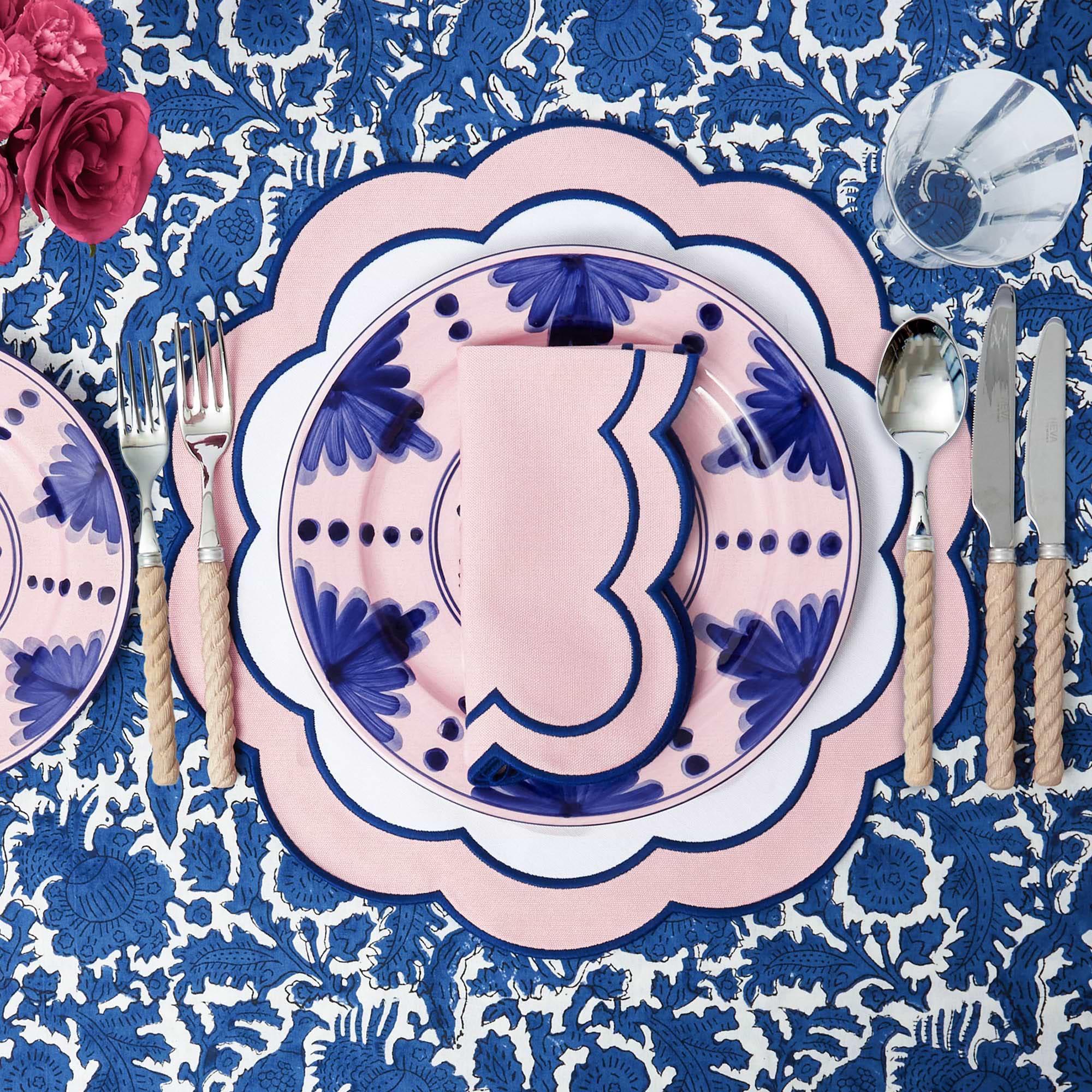 Sofia Pink Appliqué Placemats (Set of 4)